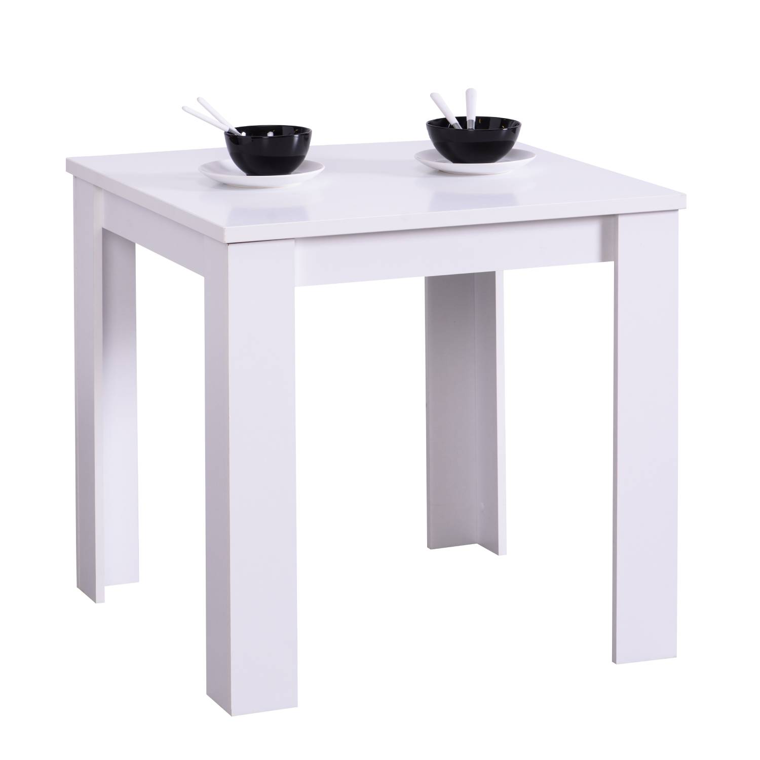 Modern Dining Table Kitchen Table Wooden Table 80x80 cm White 4 Seater