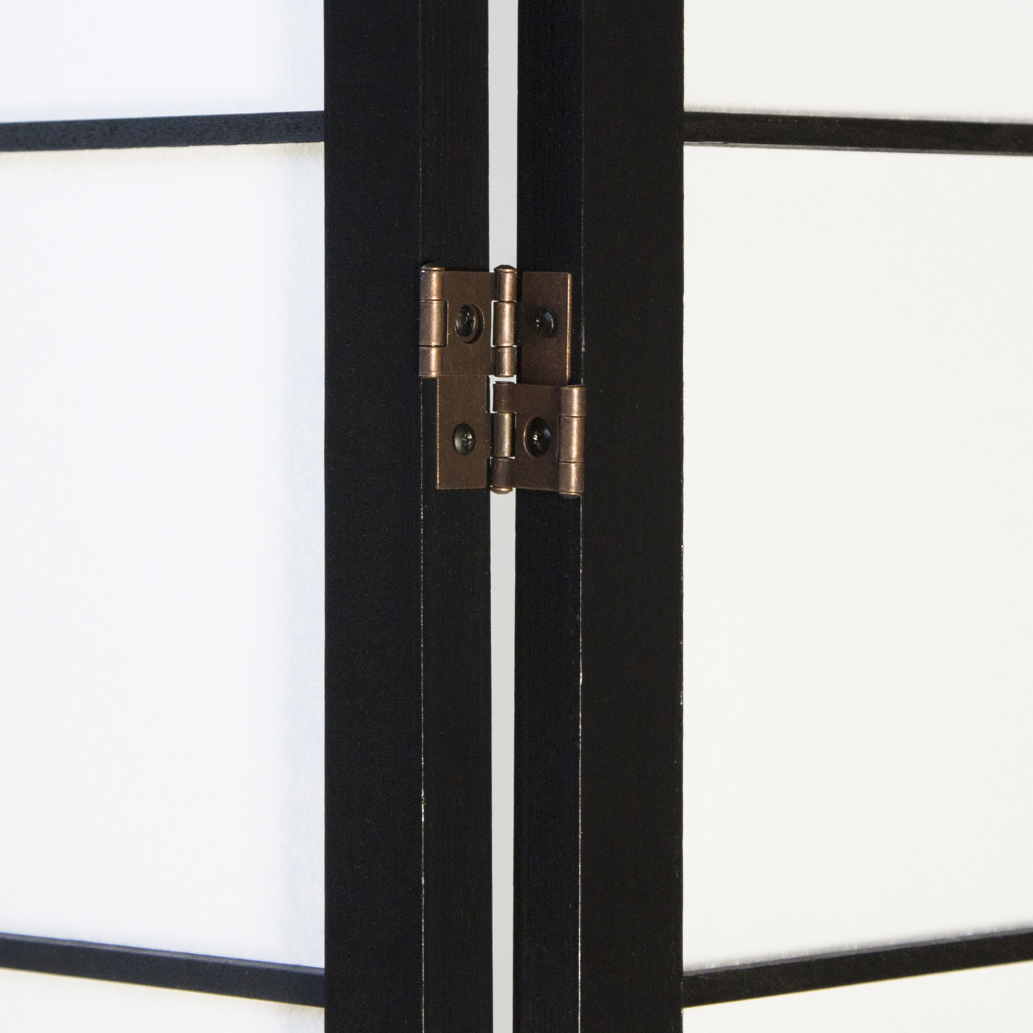 Paravent Black Shoji Rice Paper White | 4-panel | Wood | Room Divider Partition Privacy Screen