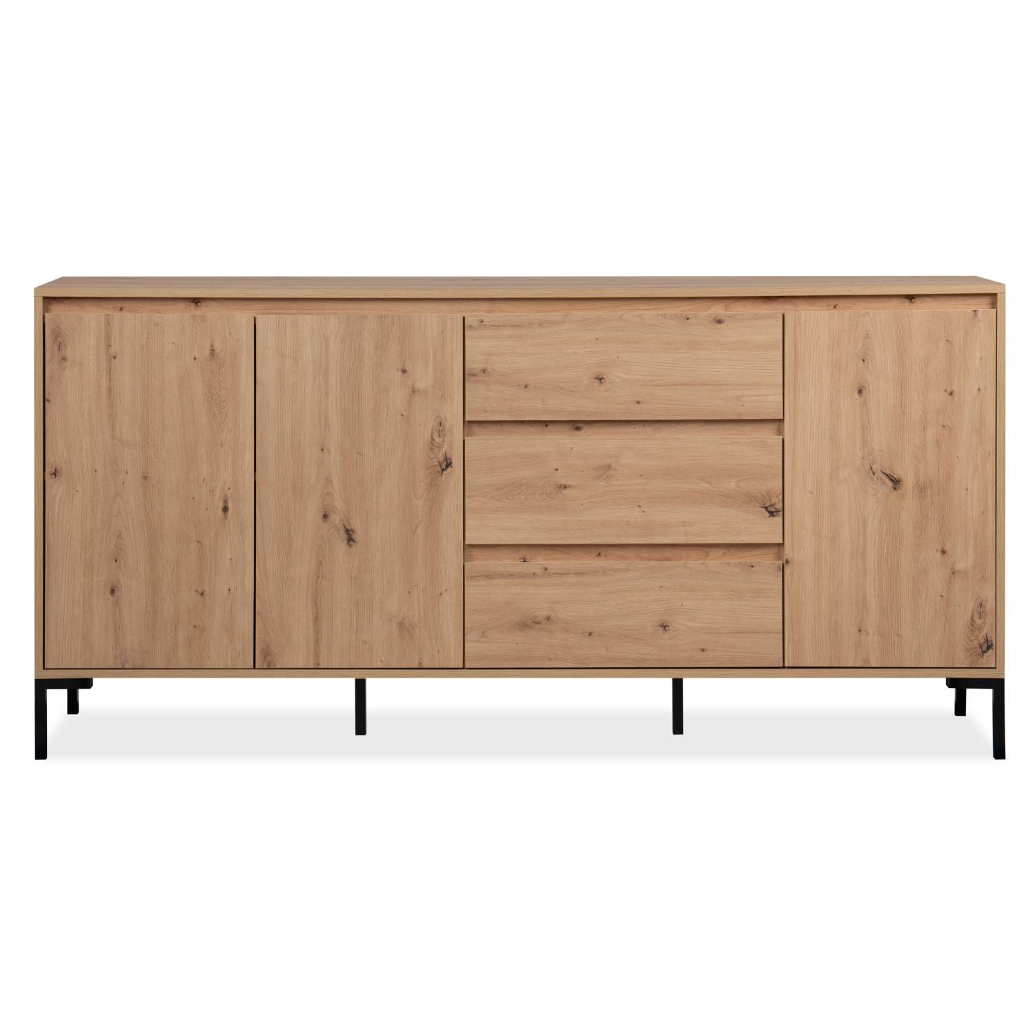 Sideboard Chest of Drawers 170 cm Wood Oak Cupboard Living Room Cabinet Industrial Look