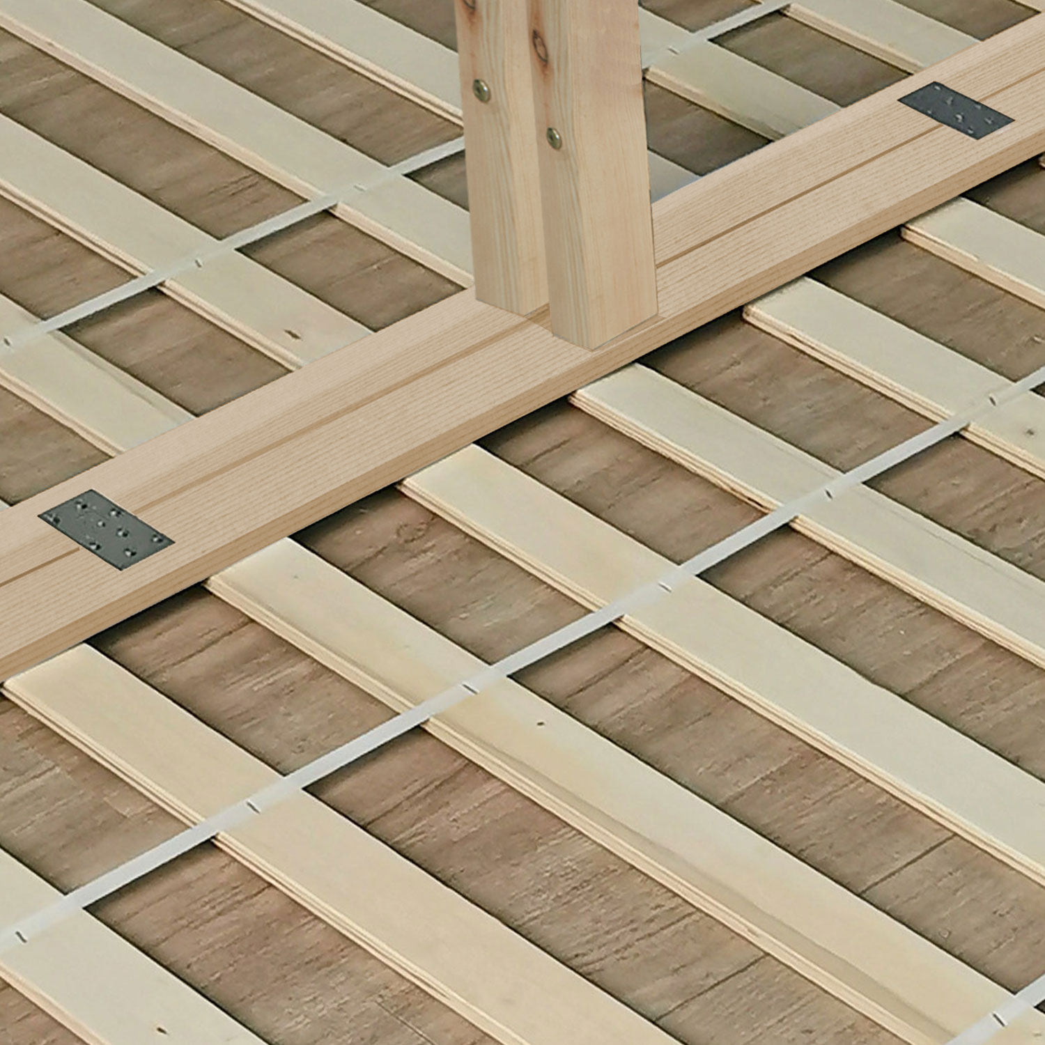 Family Bed 270x200 cm Natural | Maxi Pallet Bed XXL | with Slatted Frame | Wood | Also Separable