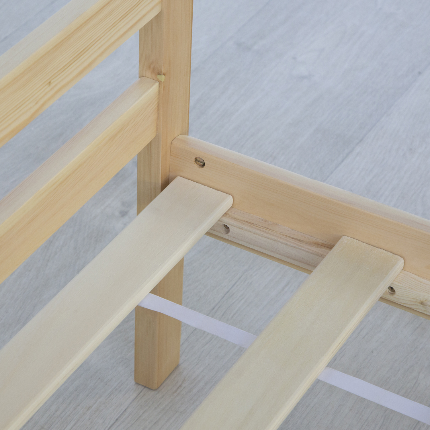 Wooden bed youth bed 90 140 x 200 cm natural white with slatted frame children's bed day frame