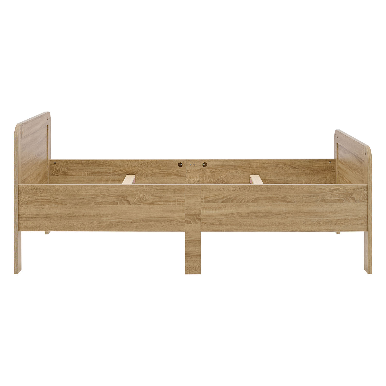 Comfort Bed 90x200 cm Natural | Senior Bed Height Adjustable | Single Bed | Wood | without Slatted Frame