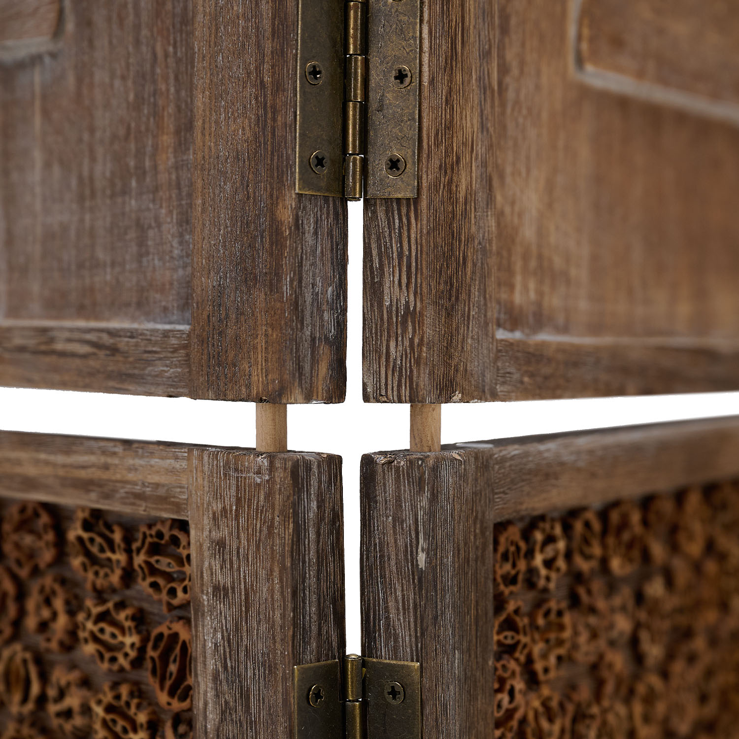 Paravent Brown Decorations | 3-panel | Wood | Room Divider Partition Privacy Screen