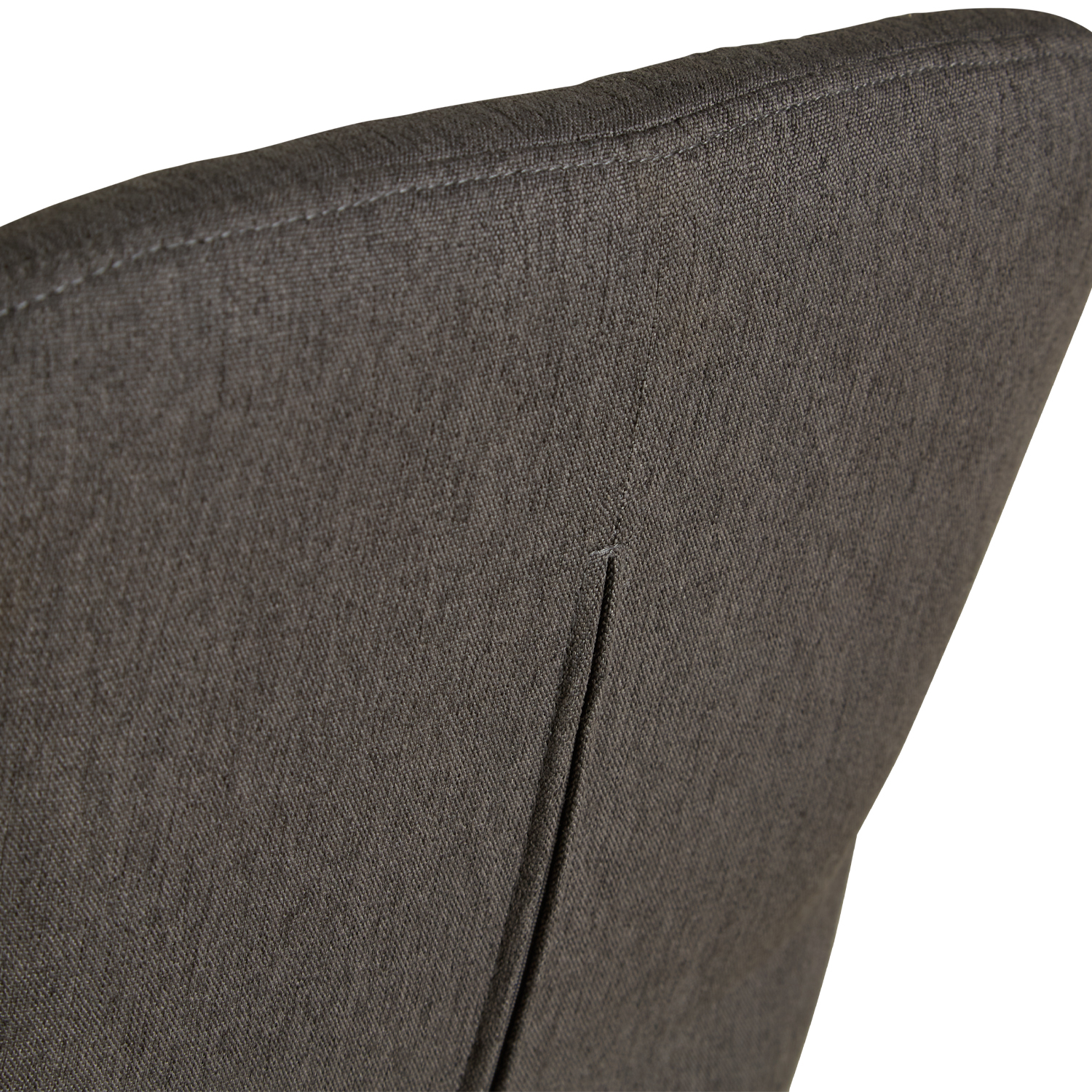 Set of 6 Upholstered Linen Dining Chairs in Anthracite with Armrests – Modern Dining Chairs