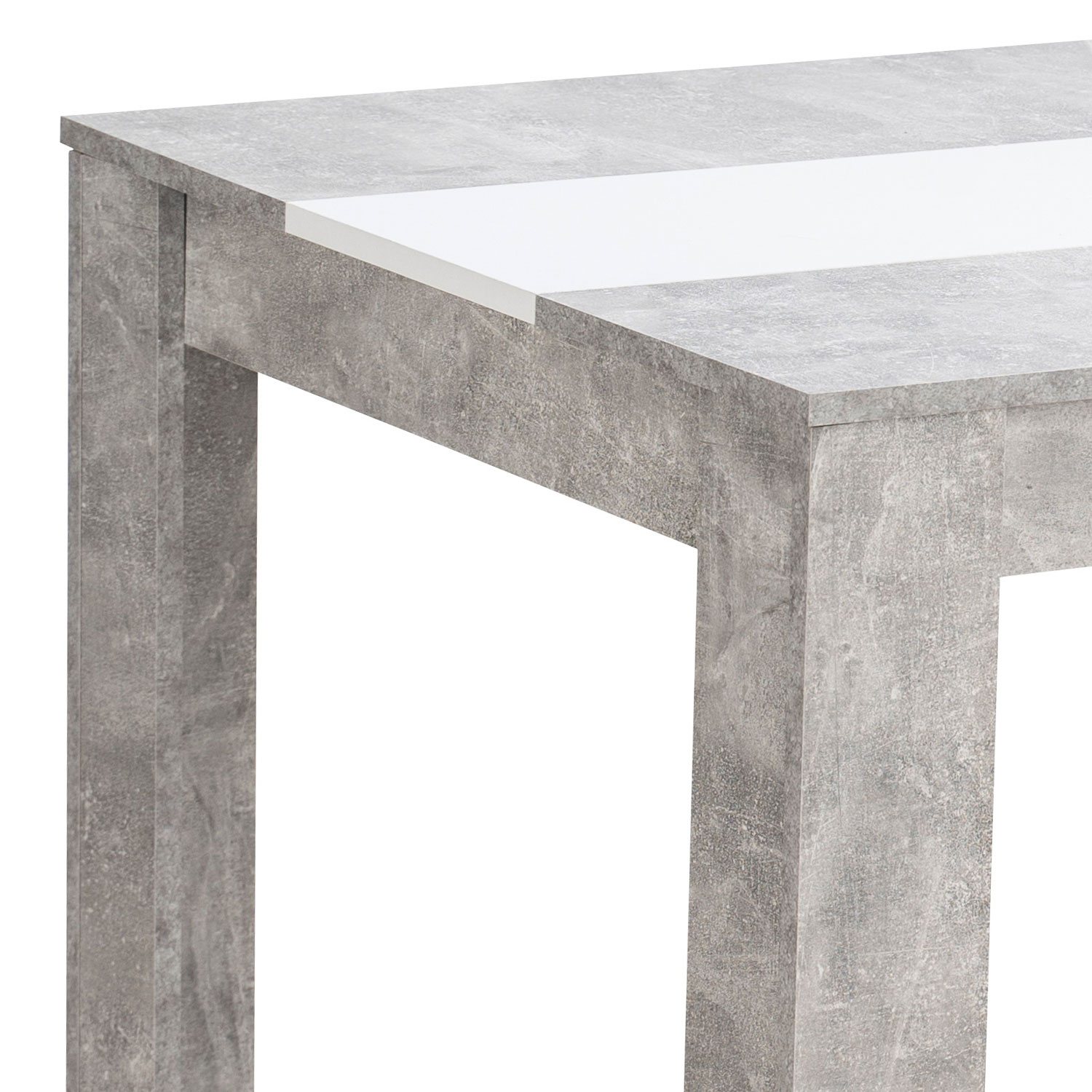 Modern Dining Table Kitchen Table Wooden Table 135x80 cm Grey White 6 Seater