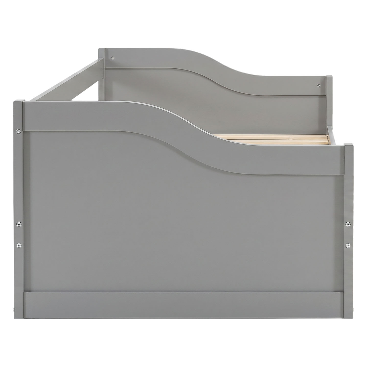 Wooden Bed 90x200 cm Gray | Extends to a Double Bed | Bunk Bed | With Slatted Base | Can Be Combined with a Duo Bed | Convertible Bed | Multifunctional Bed
