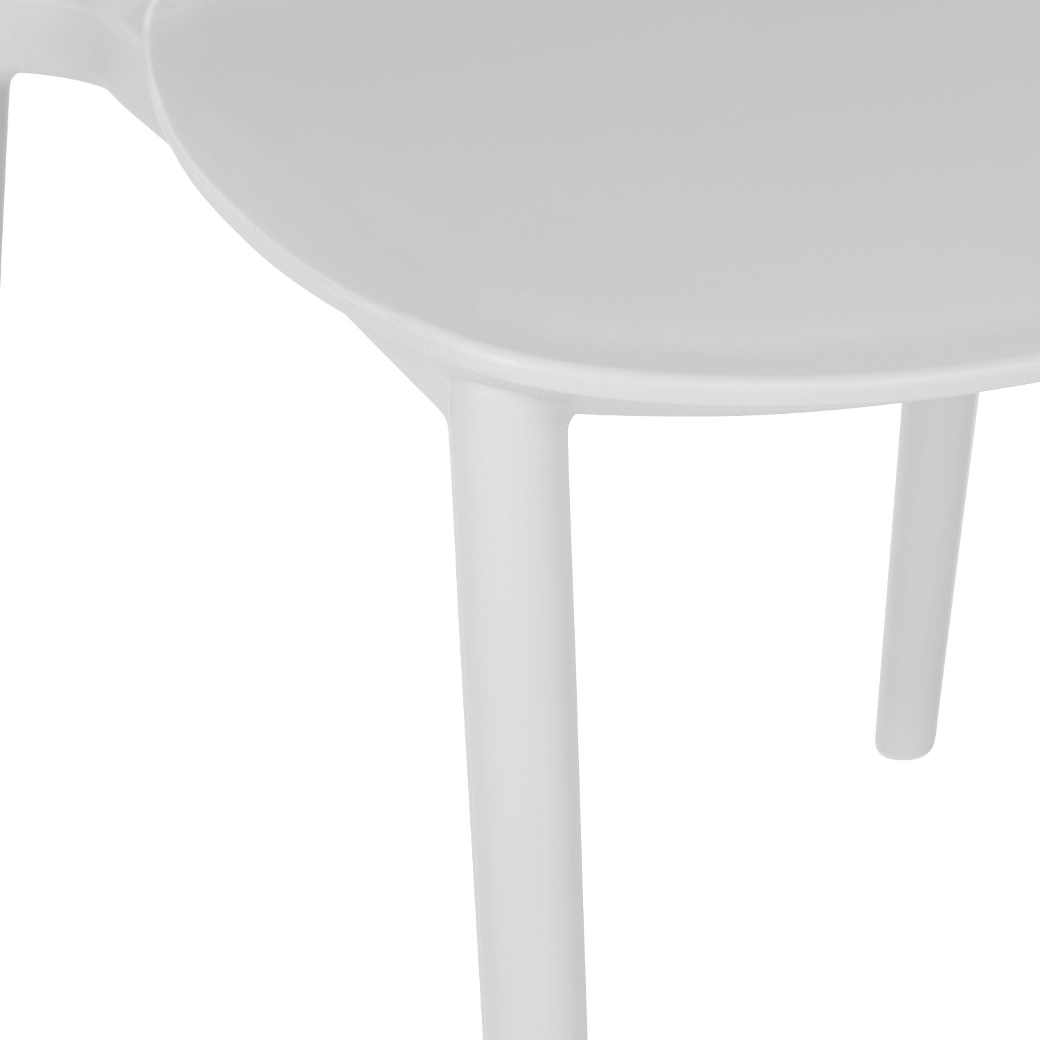 Modern Garden chair Set of 4 Grey Camping chairs Outdoor chairs Plastic Stacking chairs Kitchen chairs