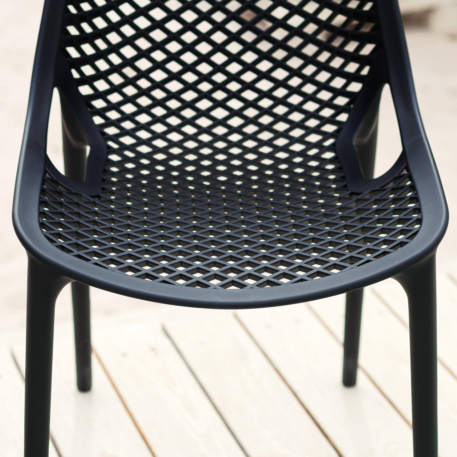 Chaise de jardin Noir Gris Lot de 2, 4 ou 6 Fauteuils de jardin Plastique Chaises exterieur Chaises empilable