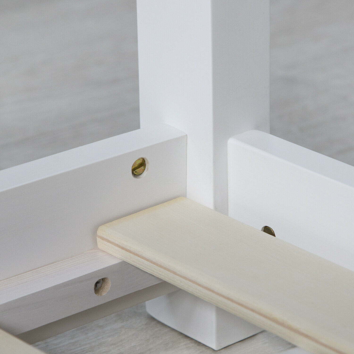 Children's Bed 80x160 cm White | House Bed | Single Bed | with Slatted Frame | Wood | Floor Bed