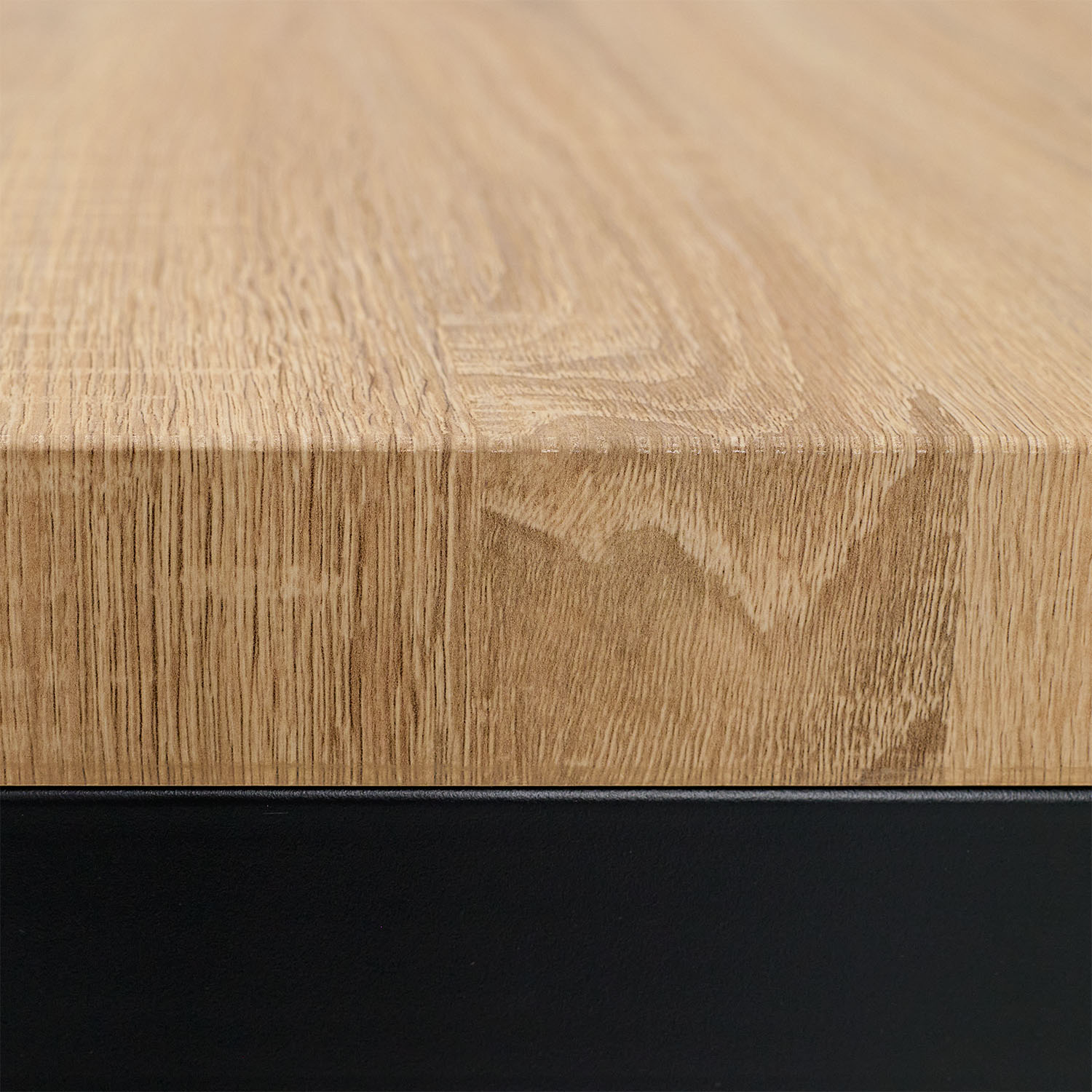 Modern Dining Table Kitchen Table Wooden Table 160x90 cm Oak Black Metal 6 Seater