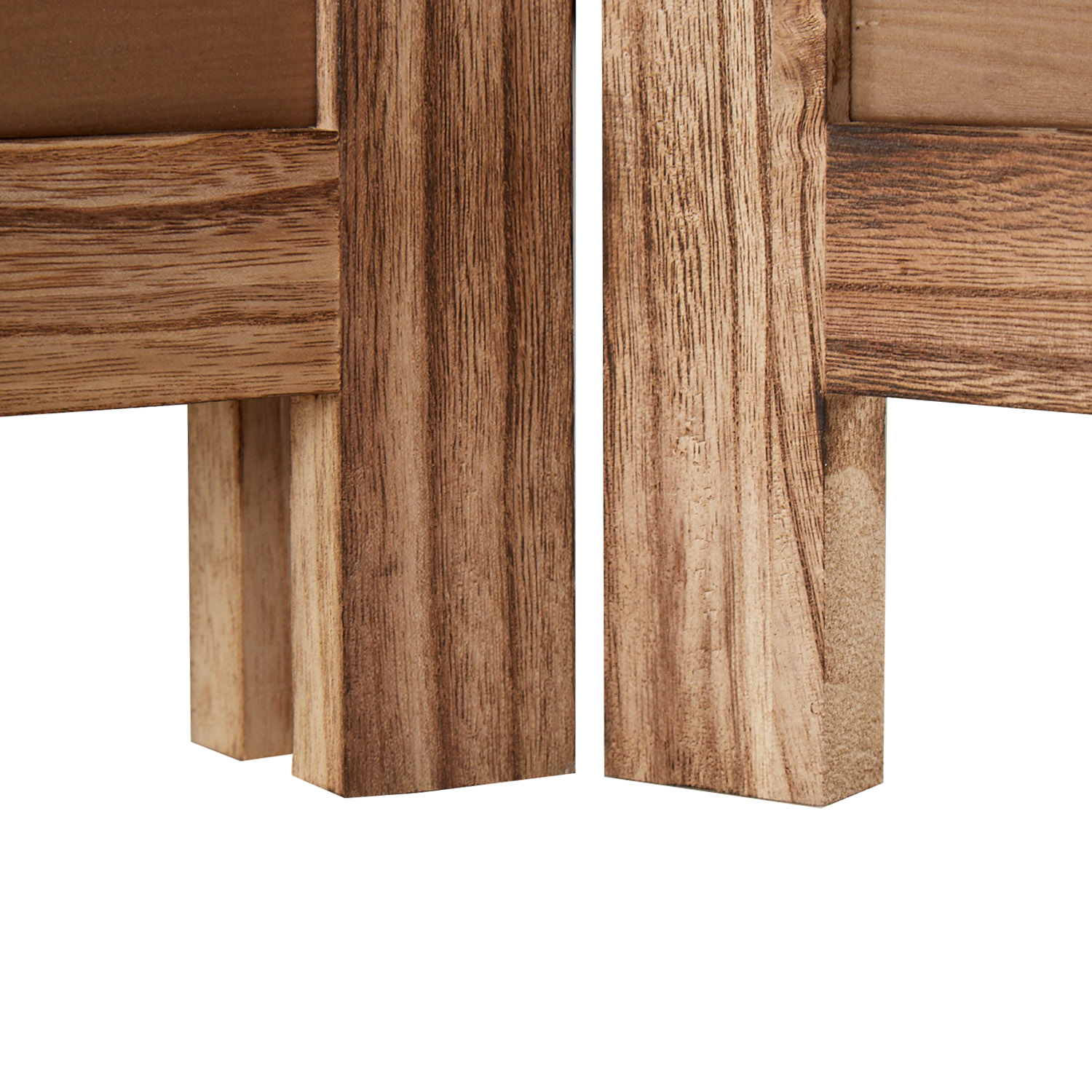 Paravent Natural Rattan-Style | 3-panel | Wood | Room Divider Partition Privacy Screen