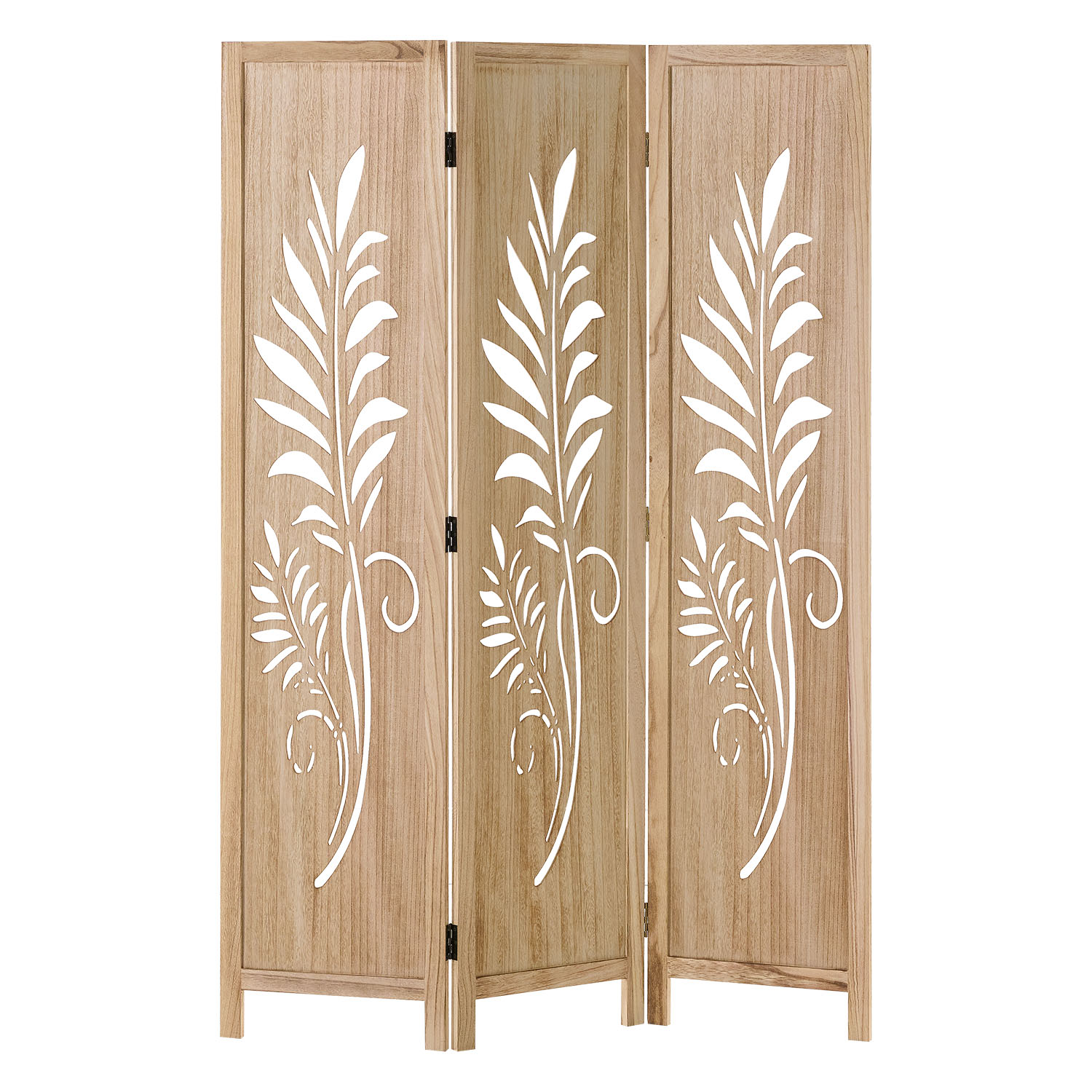 Paravent Natural Design | 3-panel | Wood | Decorative Room Divider | Partition Privacy Screen