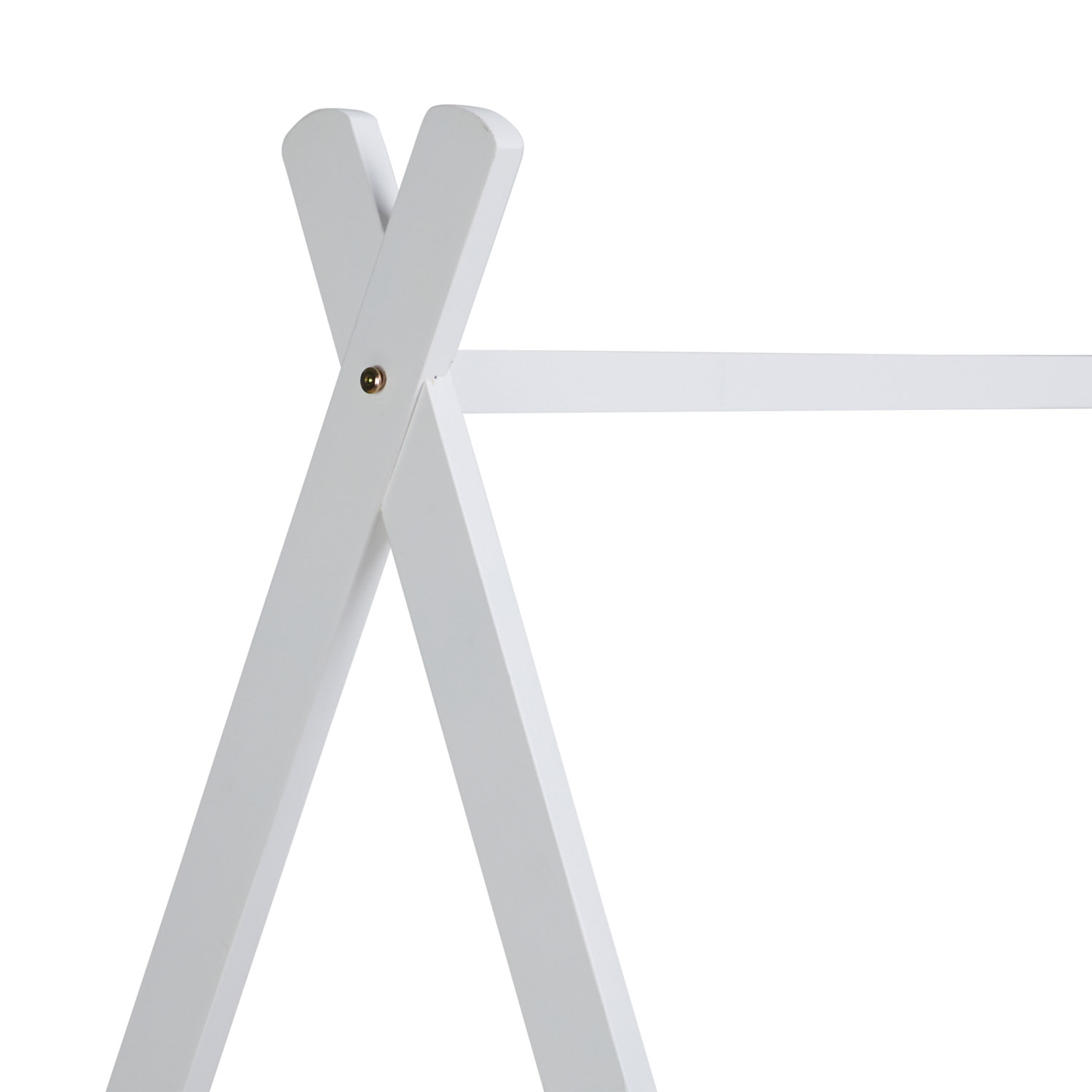 Children's Bed 90x200 cm White Gray Fabric | Tent Bed with Drawers | Single Bed | with Slatted Frame | Wood