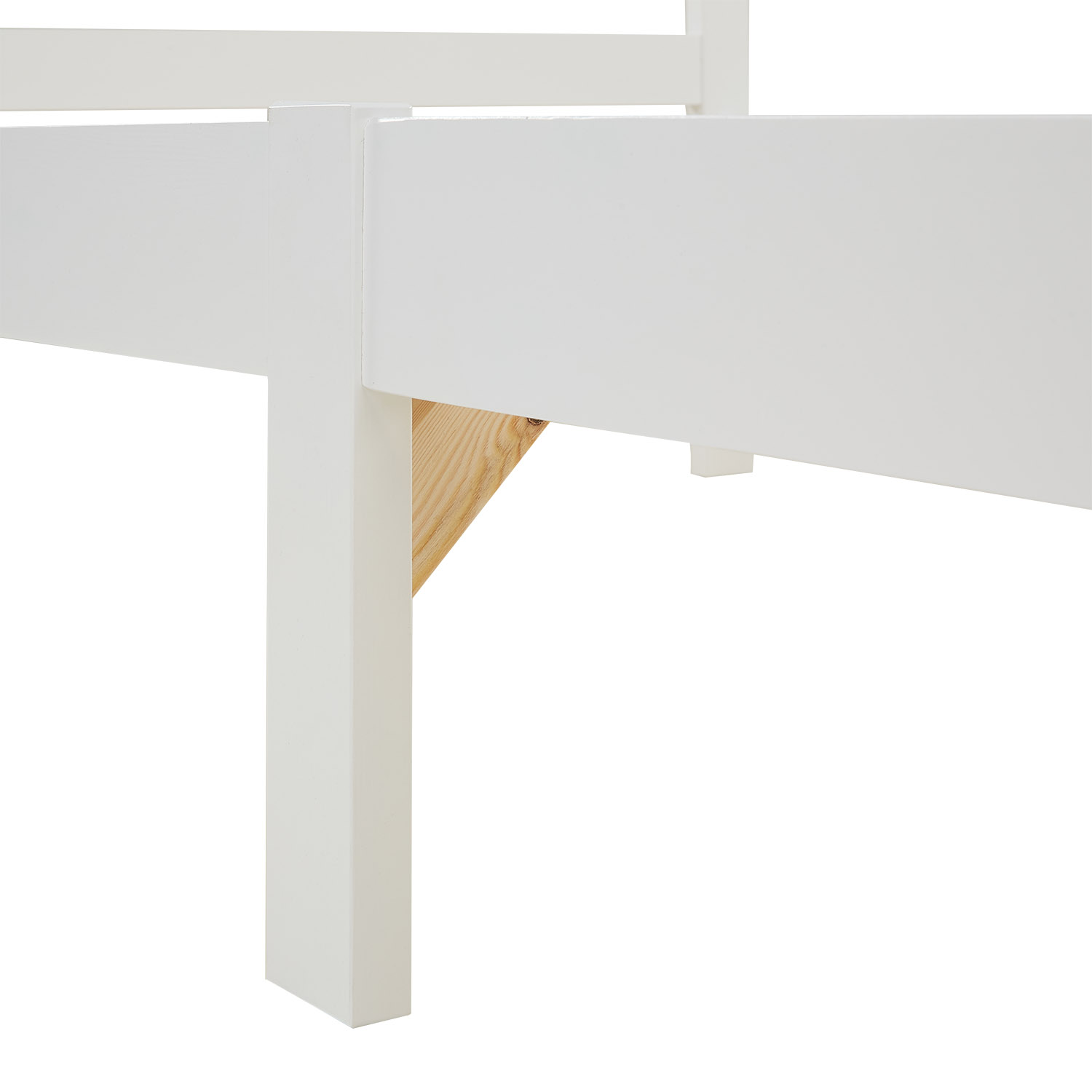 Wood Bed 90x200 cm White | Single Bed | with Slatted Frame | Kids Youth Guest Bedroom