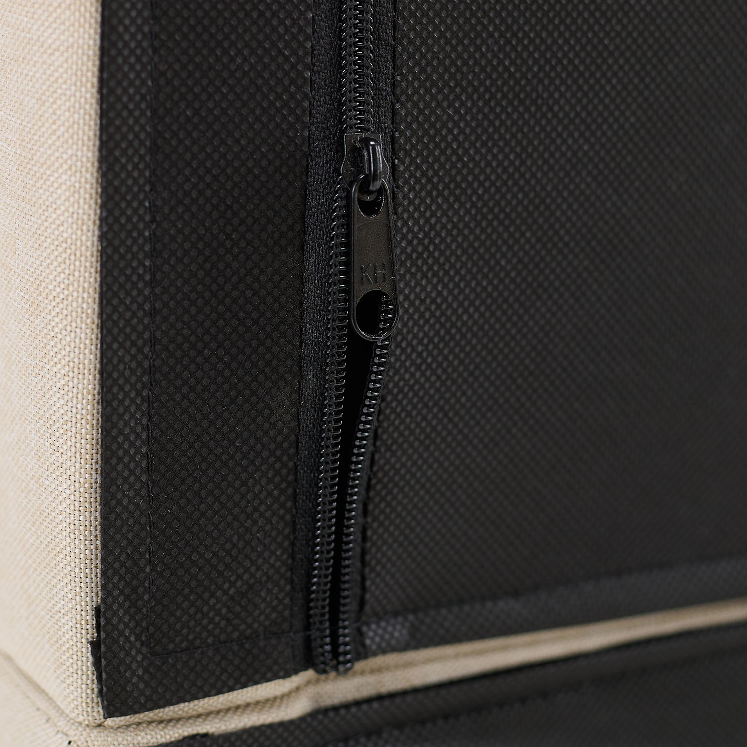 Upholstered bed 140x200 cm beige | with slatted frame | double fabric bed frame