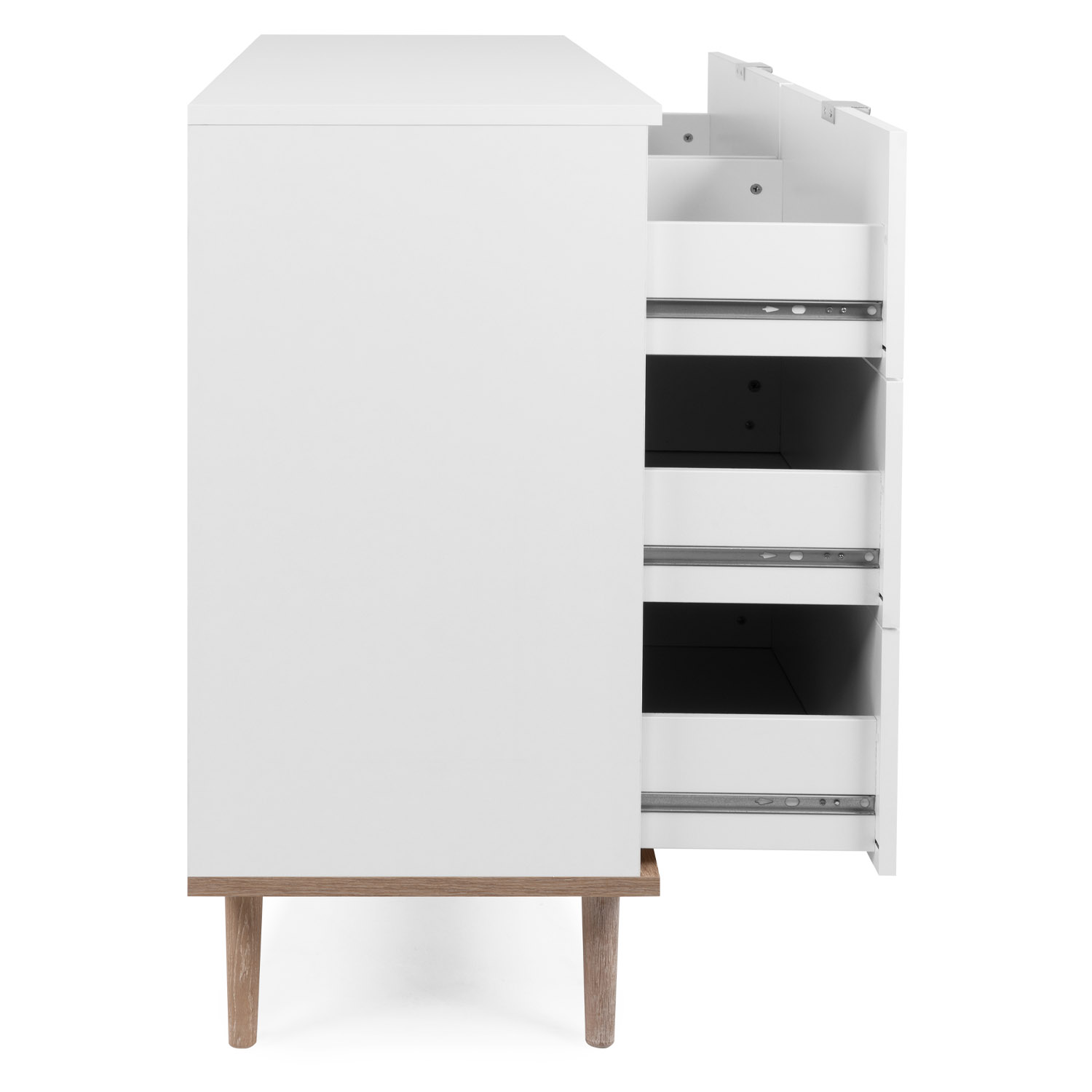 Chest of Drawers Sideboard White Wood Bedroom Wardrobe