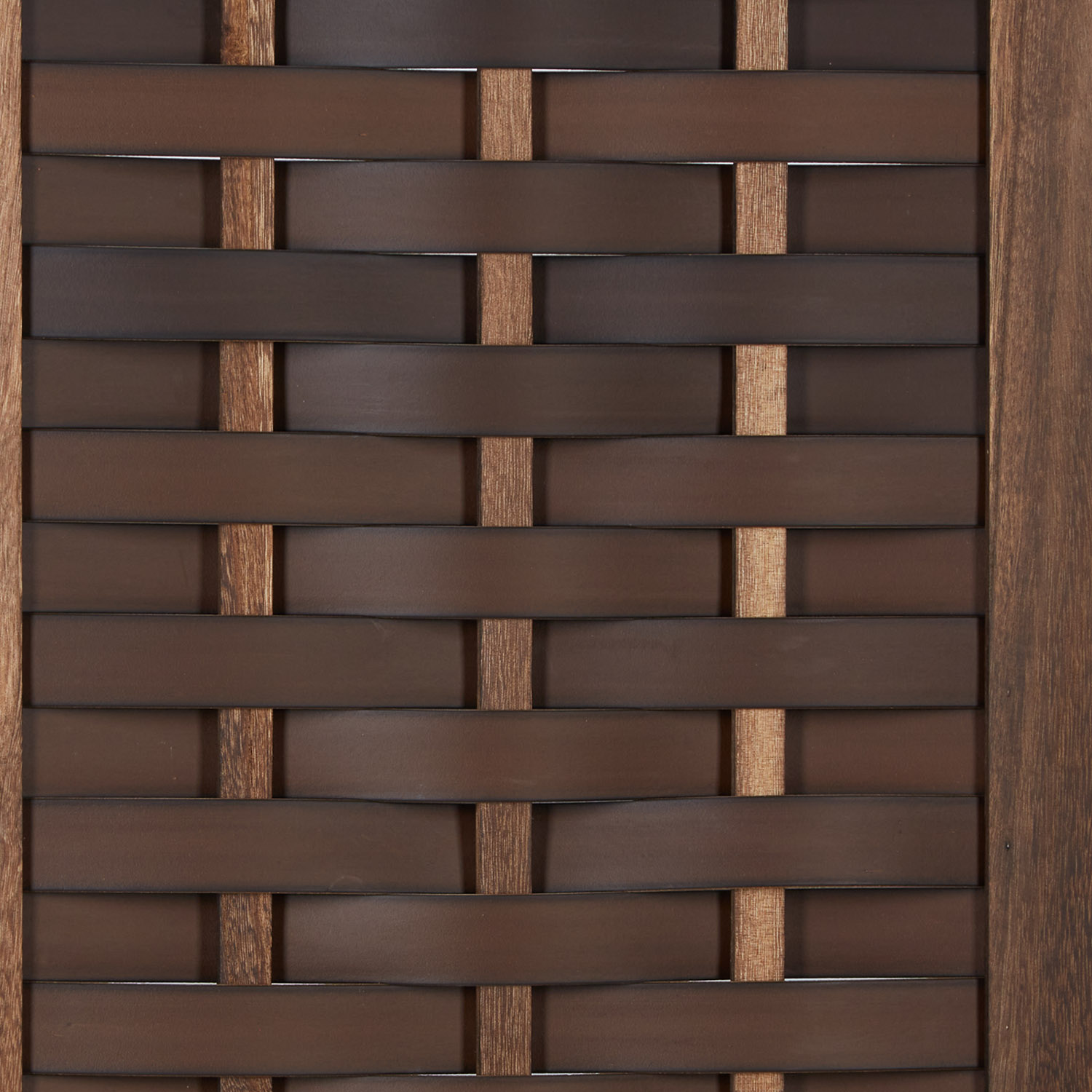 Paravent Brown Rattan-Style | 3-panel | Wood | Room Divider Partition Privacy Screen