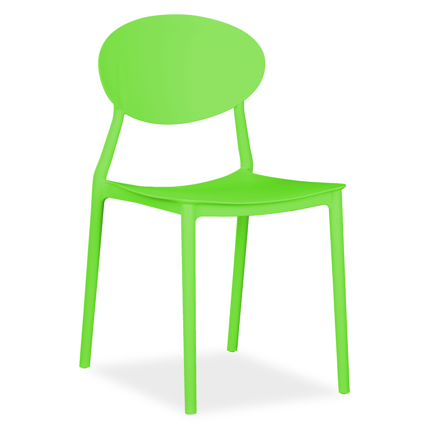 Garden chair Set of 4 Camping chairs Green Outdoor chairs Plastic Stacking chairs Kitchen chairs