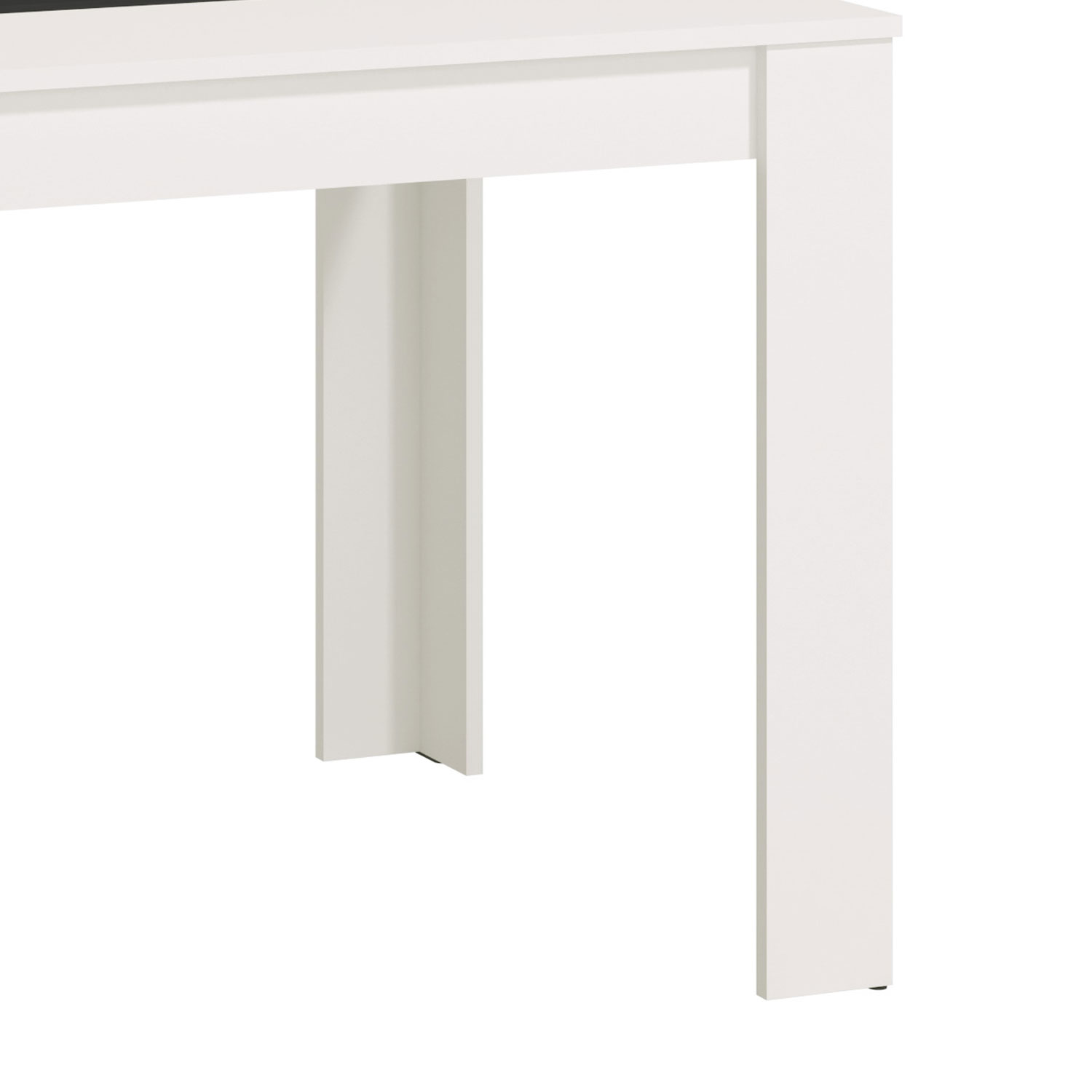 Modern Dining Table Kitchen Table Wooden Table 135x80 cm White Black 6 Seater