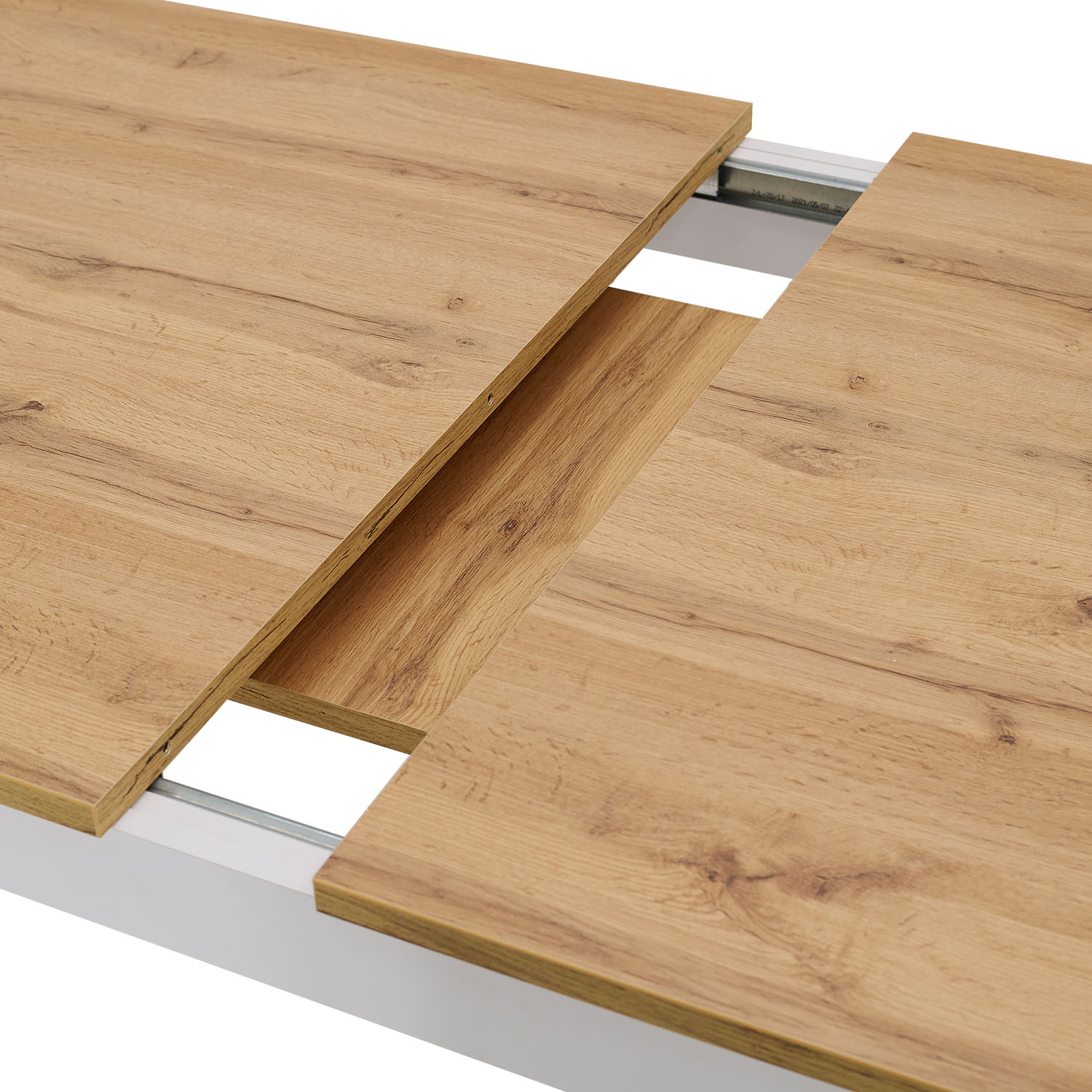 Modern Dining Table Kitchen Table White Wooden Table 135x86 cm Wotan Oak 8 Seater Extendable