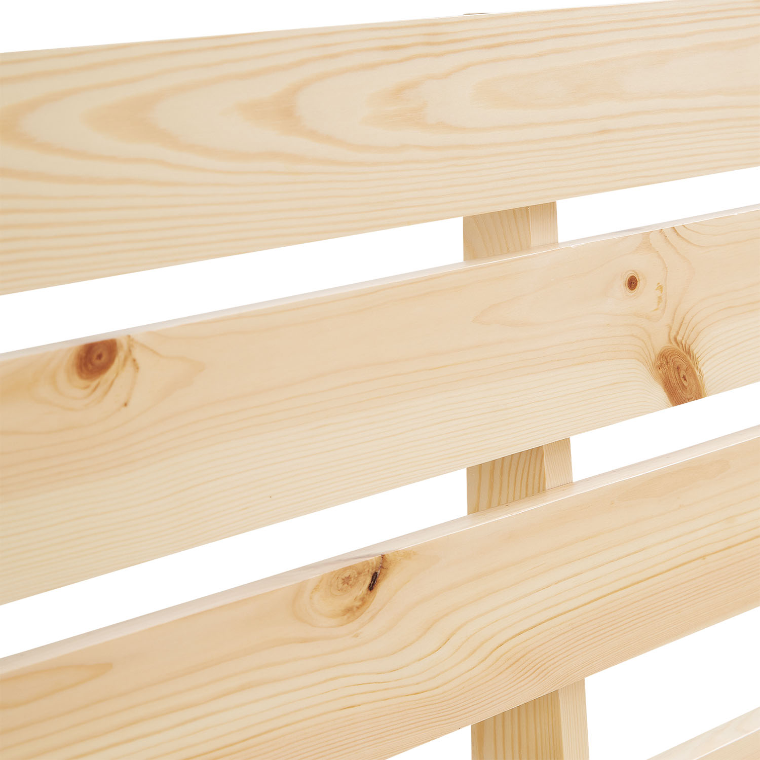 Wood Bed 90x200 cm Natural | Single Bed | with Mattress | 2 Drawers | Kids Youth Guest Bedroom