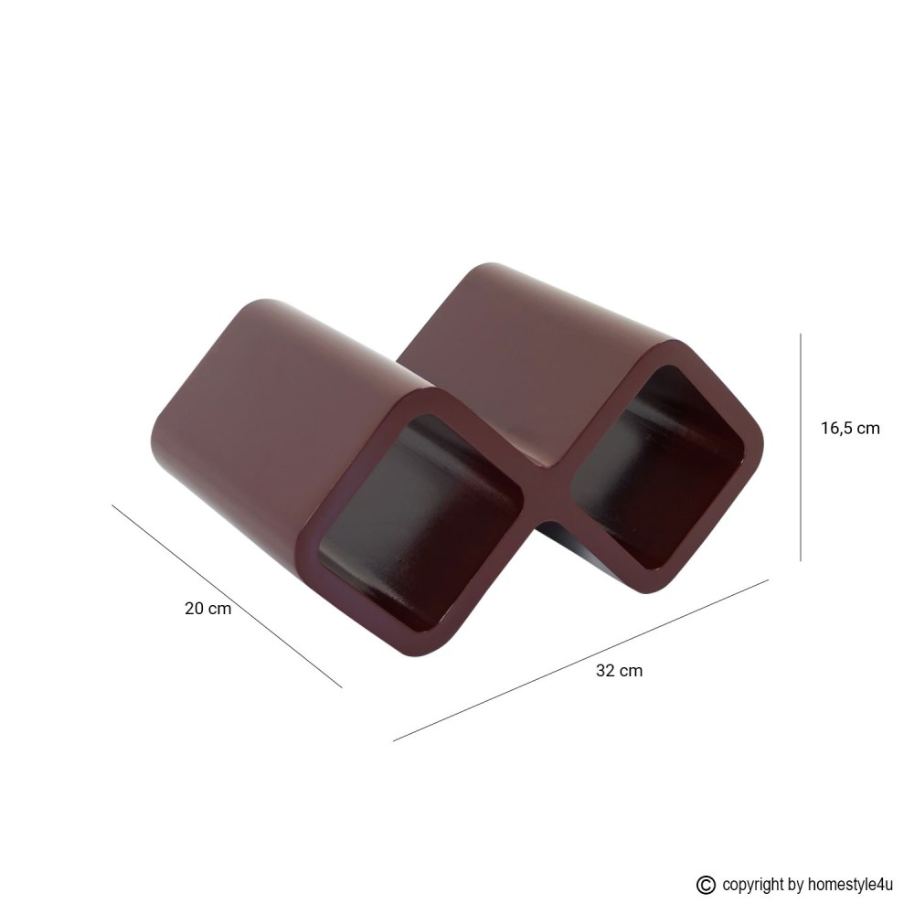 Retro Cube Shelf Shelving wine holder darkbrown