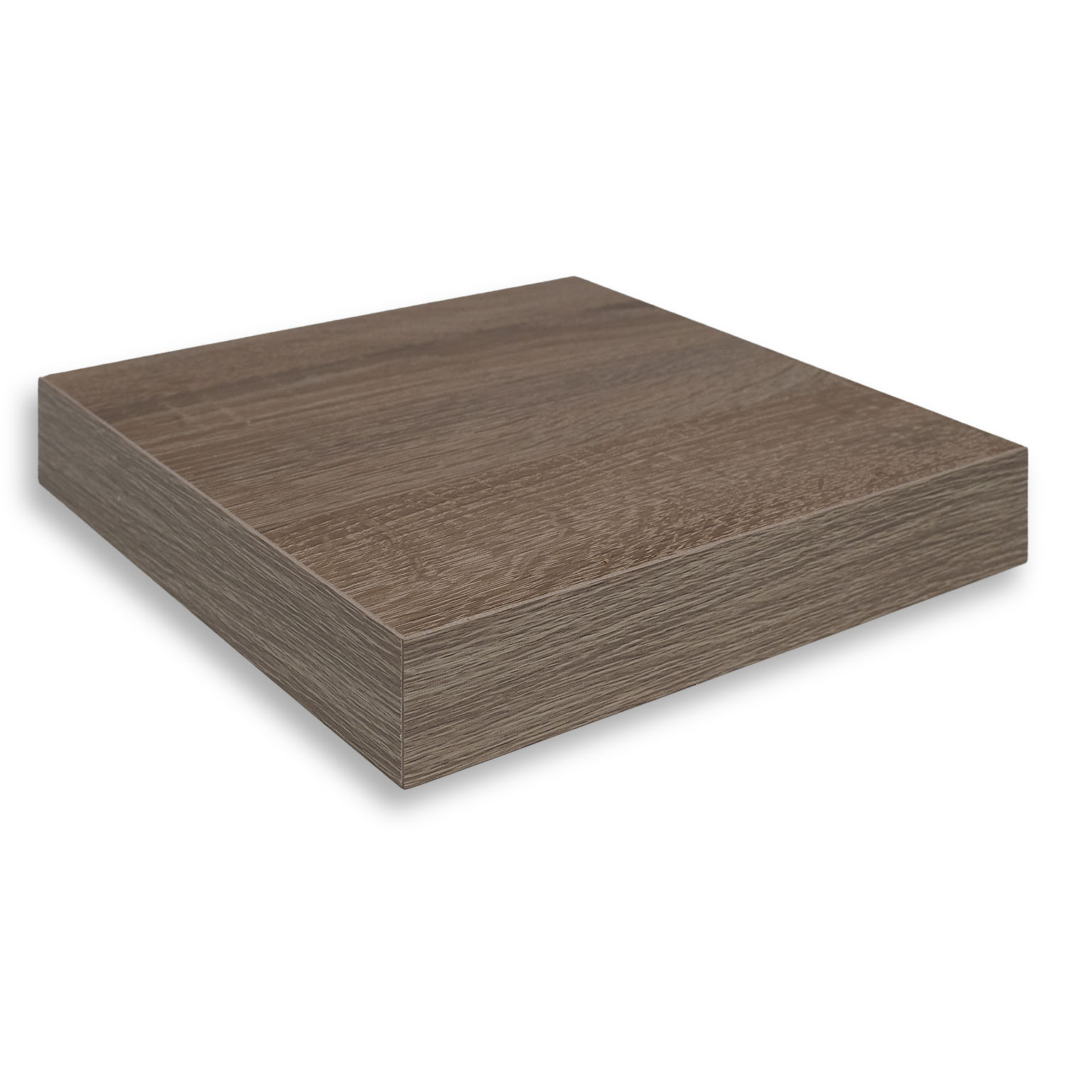 Floating Wall Shelf 23.5x23.5 cm Sonoma Dark Oak Effect Square Wooden Shelf for Living Room Bedroom Kitchen