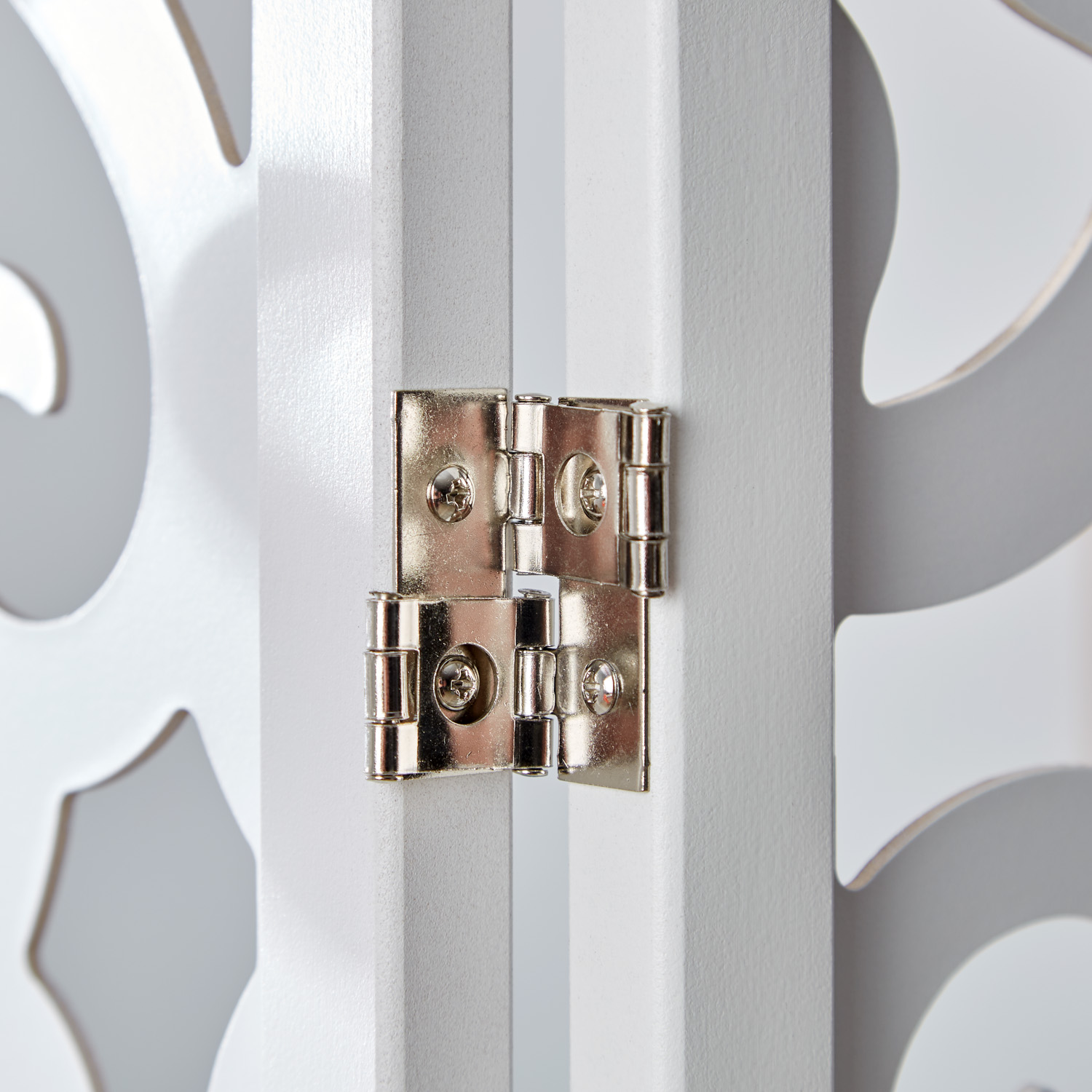 Paravent White with decoration | 4-panel | Wood | Room Divider Partition Privacy Screen Paravent White with decoration | 4-panel | Wood | Room Divider Partition Privacy Screen