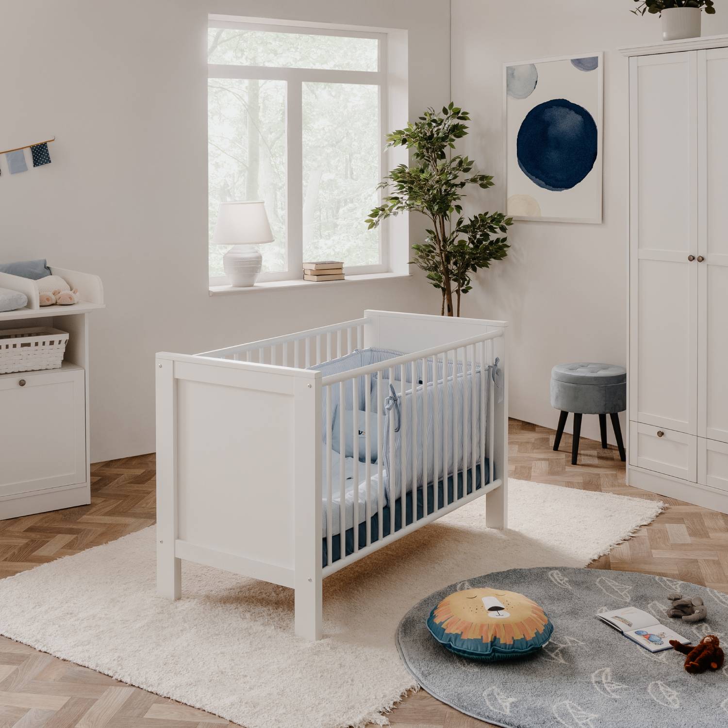 Baby Bed Cot Wooden Bed 70x140 cm Infant Bed Childrens Bed Nursery