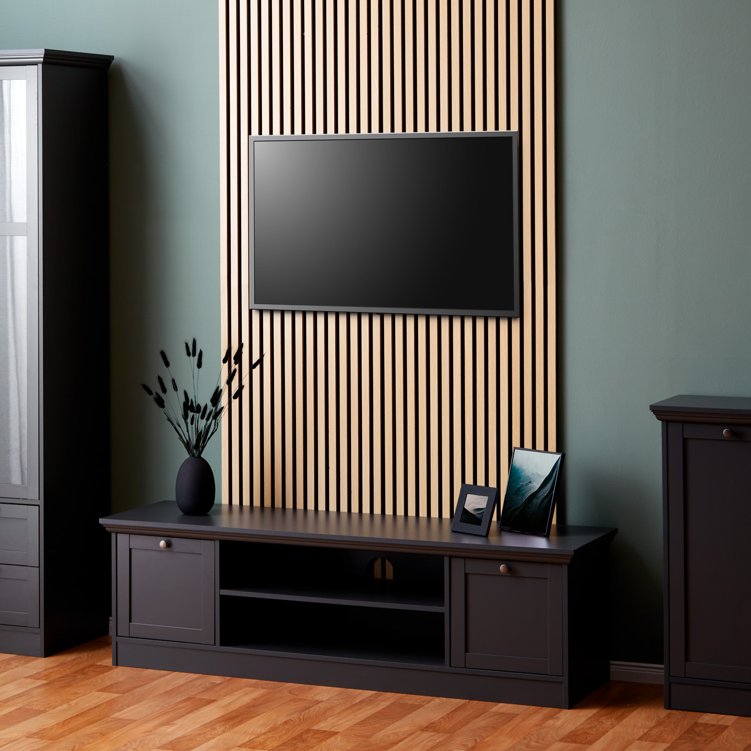Acoustic Panels Wall Panels 60 x 60 cm Natural Oak | Wood | 2-piece Set | 3D Strips