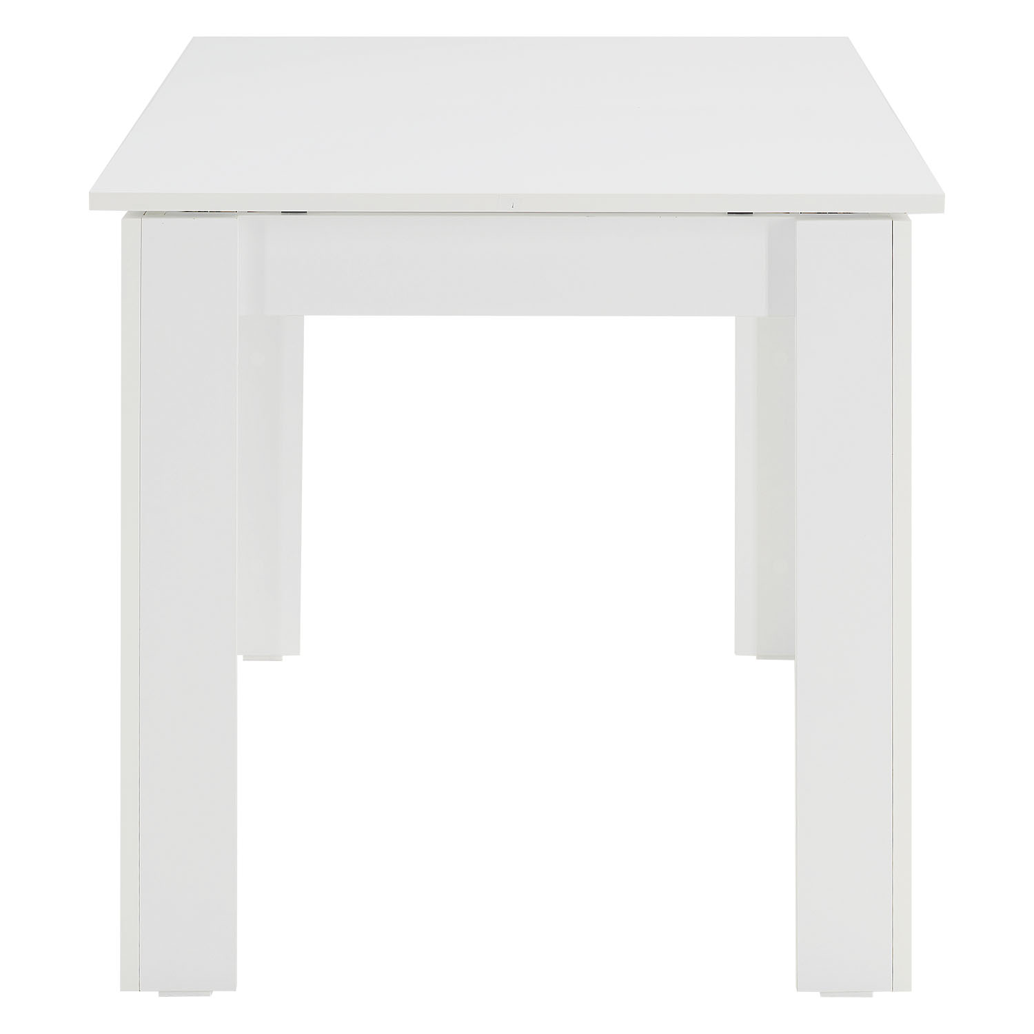 Modern Dining Table Kitchen Table Wooden Table 125x80 cm White 6 Seater Extendable