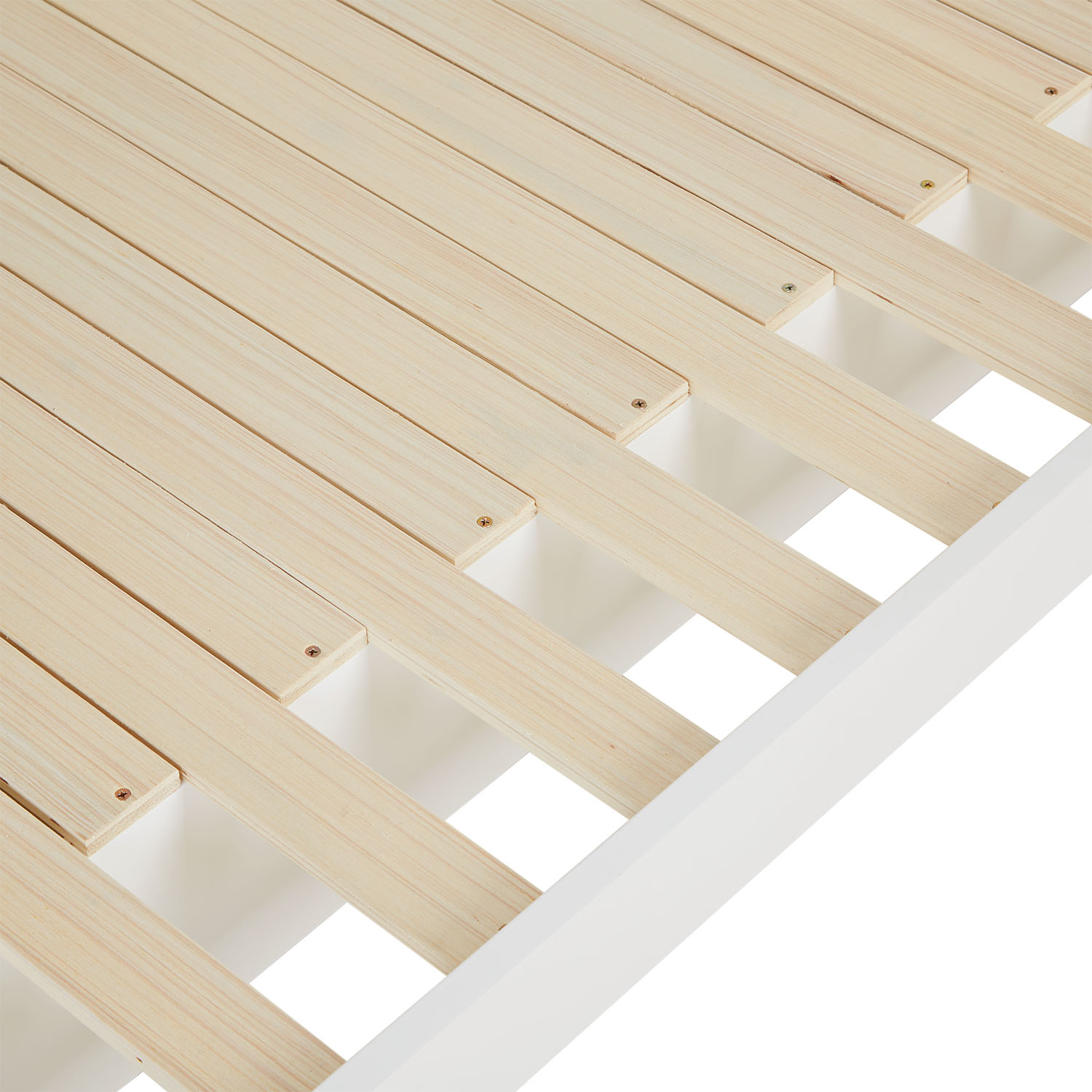 Children's Bed with Pull Out Bed 90x200 cm House Bed 2 Mattresses Bed Slats Treehouse Bed Children's Single Bed Wooden Frame White Trundle