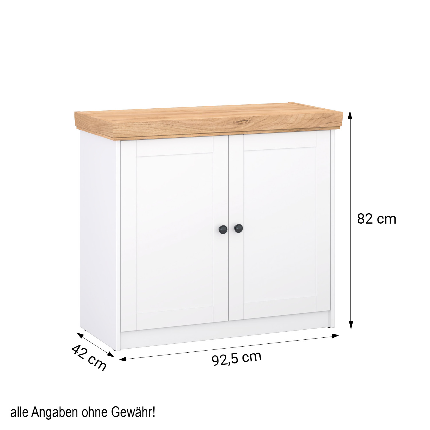 Chest of Drawers Sideboard Oak Matt White Wood Solid Cupboard Highboard