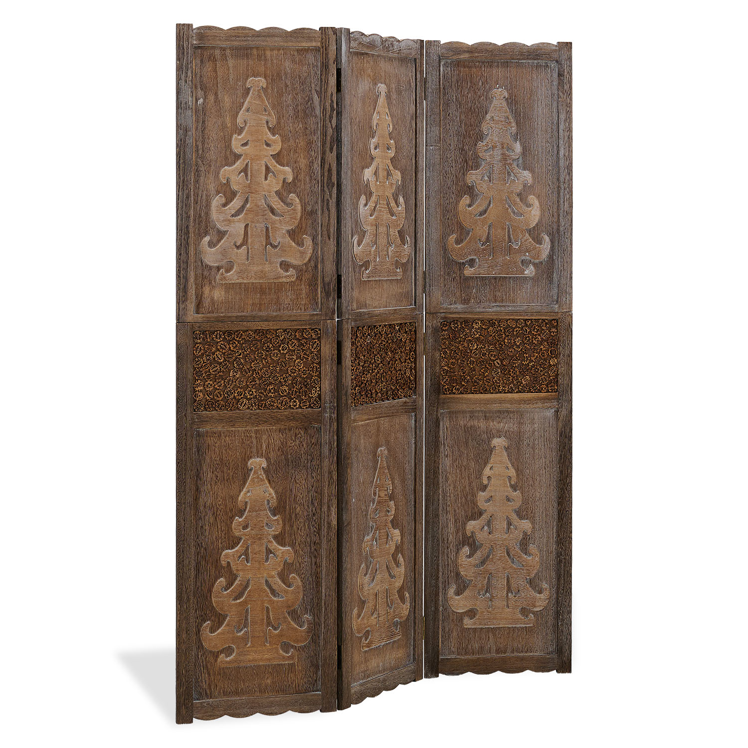 Paravent Brown Decorations | 3-panel | Wood | Room Divider Partition Privacy Screen