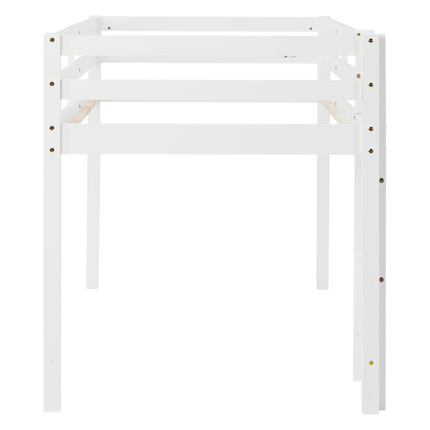 Loft Bed Kids 90x200 cm White Basic | without Slatted Frame