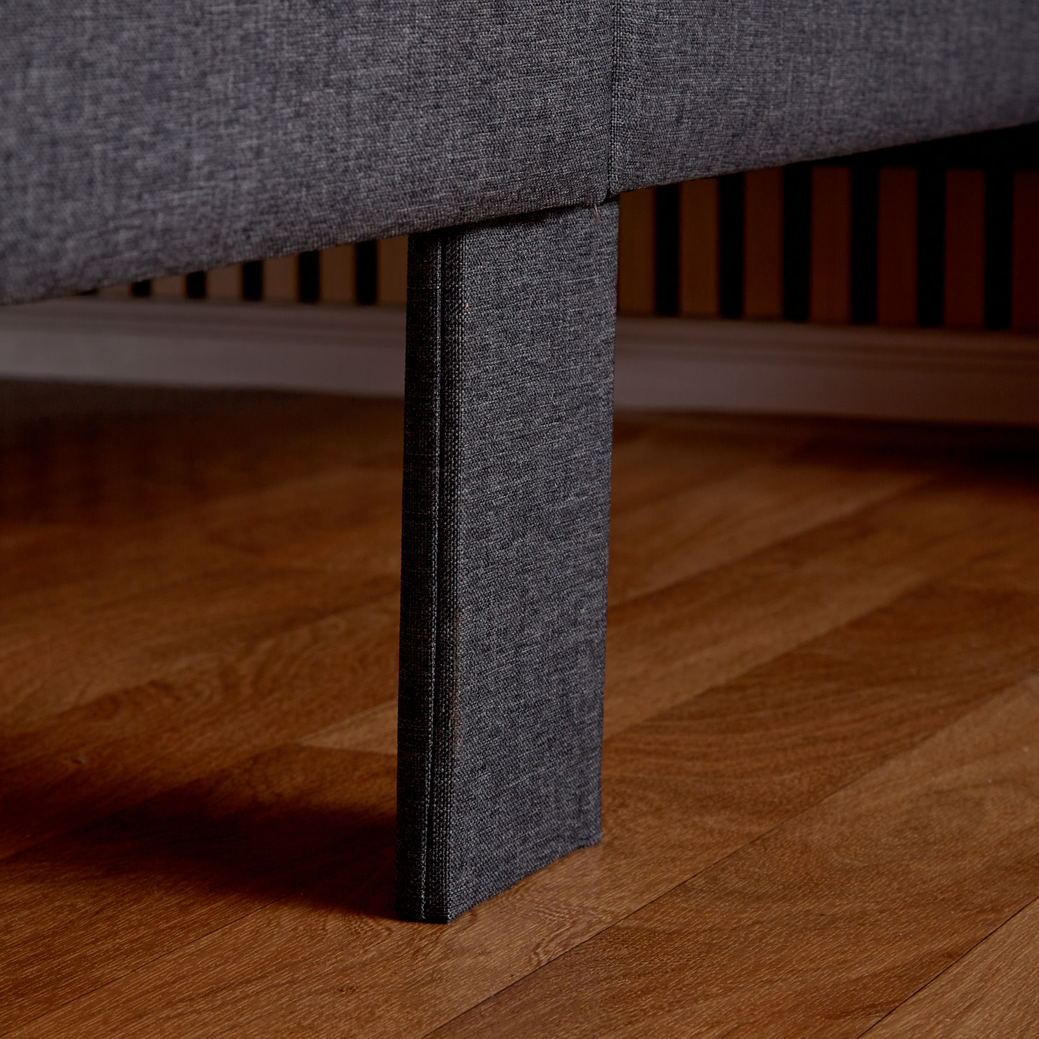 Upholstered Bed 90 140 x200 cm Slatts Grey Fabric Bed Single Bed Double Bed Futon Bed Frame Platform Bed Mattress 2 Drawers