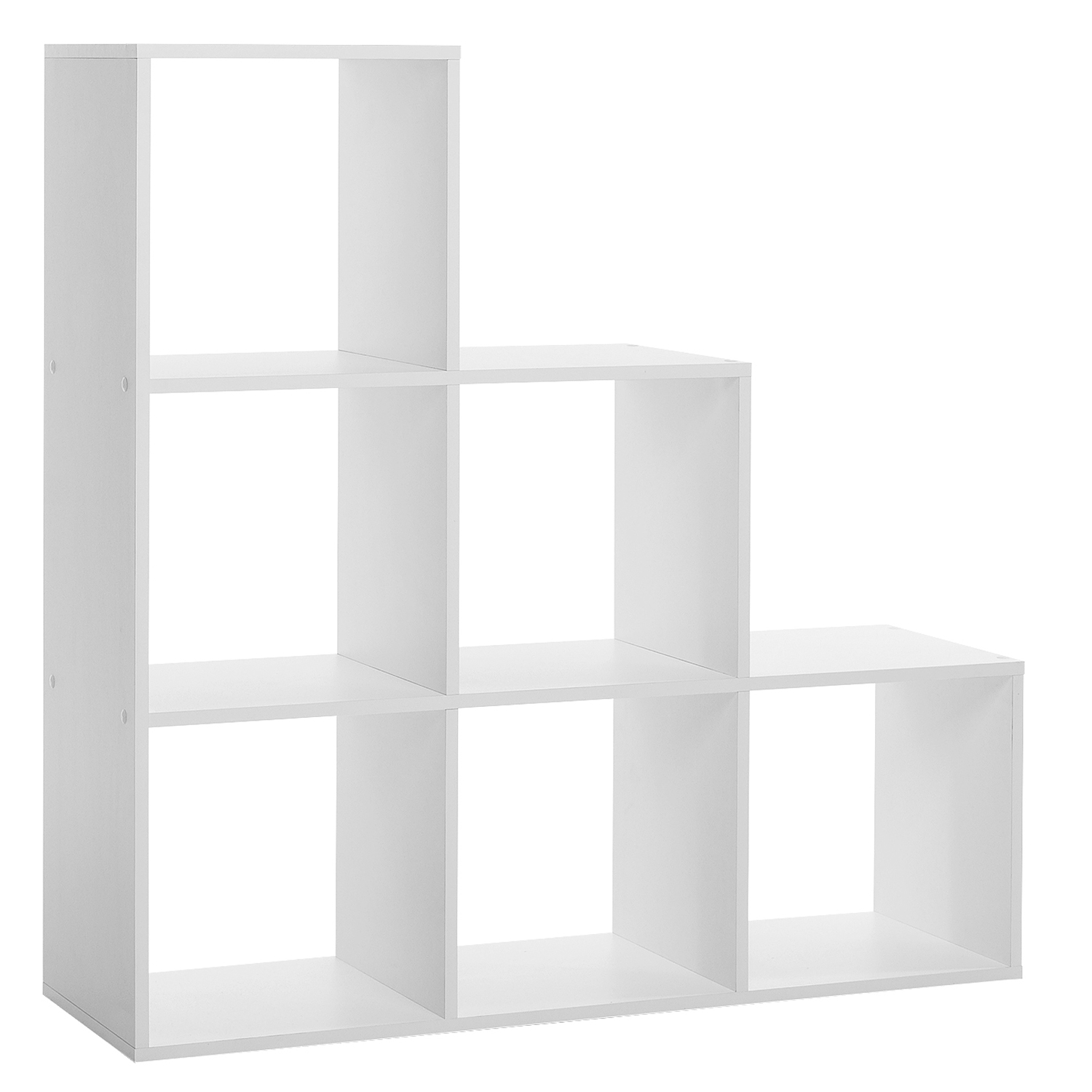 Etagère de sol Système d'étagères Bibliothèque Étagère en bois Blanc