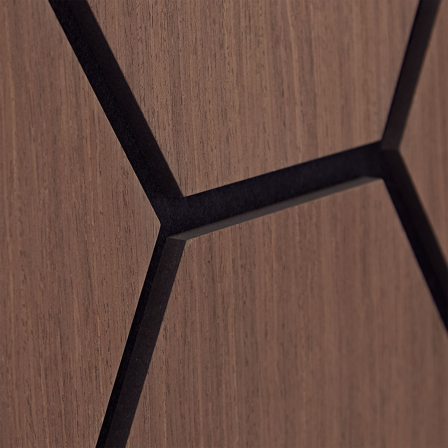 Acoustic Panels Wall Panels Hexagon Honeycomb 76 x 62 cm Brown Walnut | Wood | 4-piece Set | 3D
