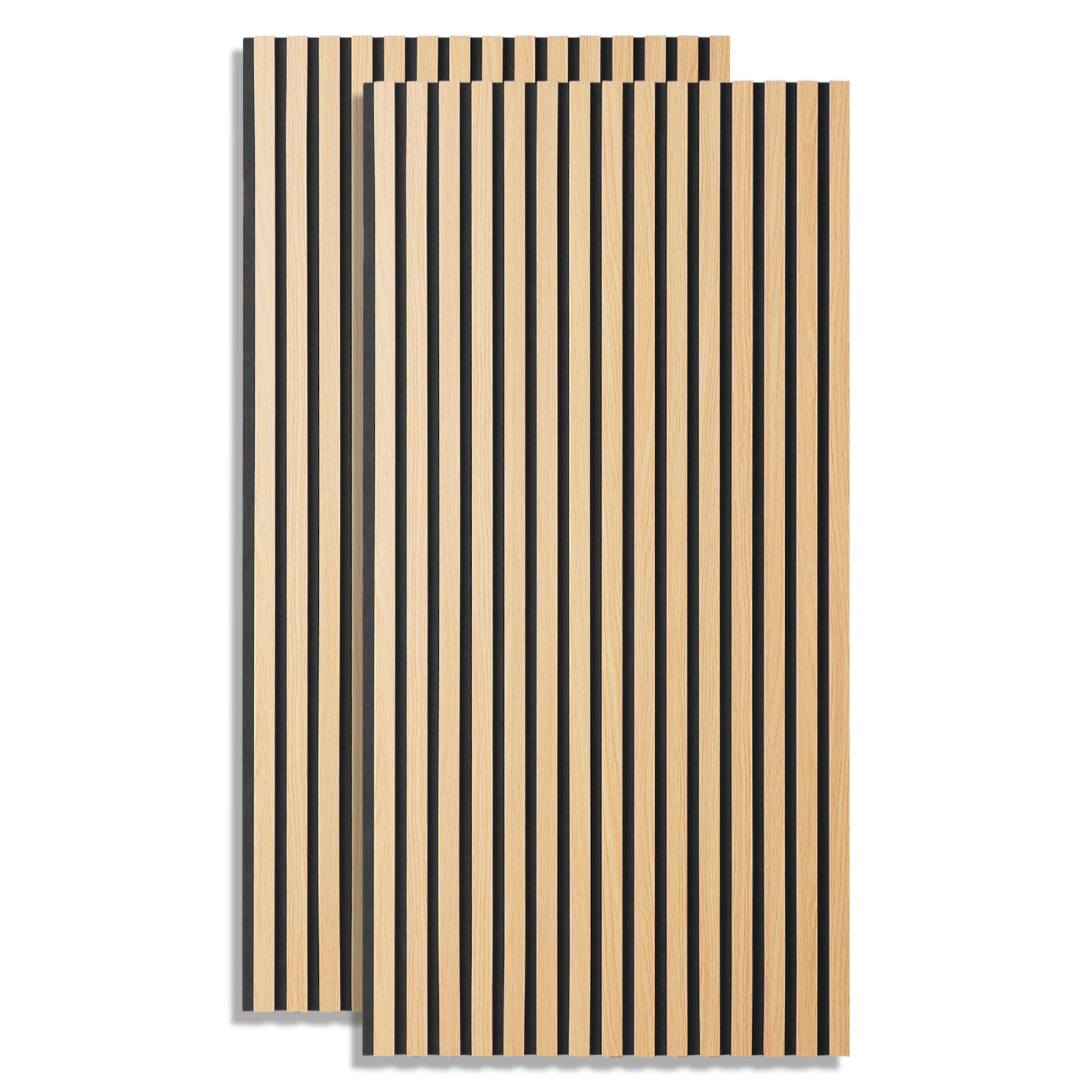 Acoustic Panels Wall Panels 60 x 120 cm Natural Oak | Wood | 2-piece Set | 3D Strips Acoustic Panels Wall Panels 60 x 120 cm Natural Oak | Wood | 2-piece Set | 3D Strips