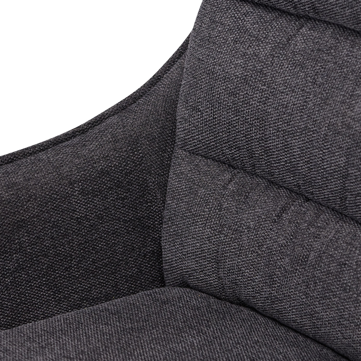 Upholstered Chair Fabric Anthracite | Set of 4 | swivel | with Armrests | Kitchen Dining Room Office