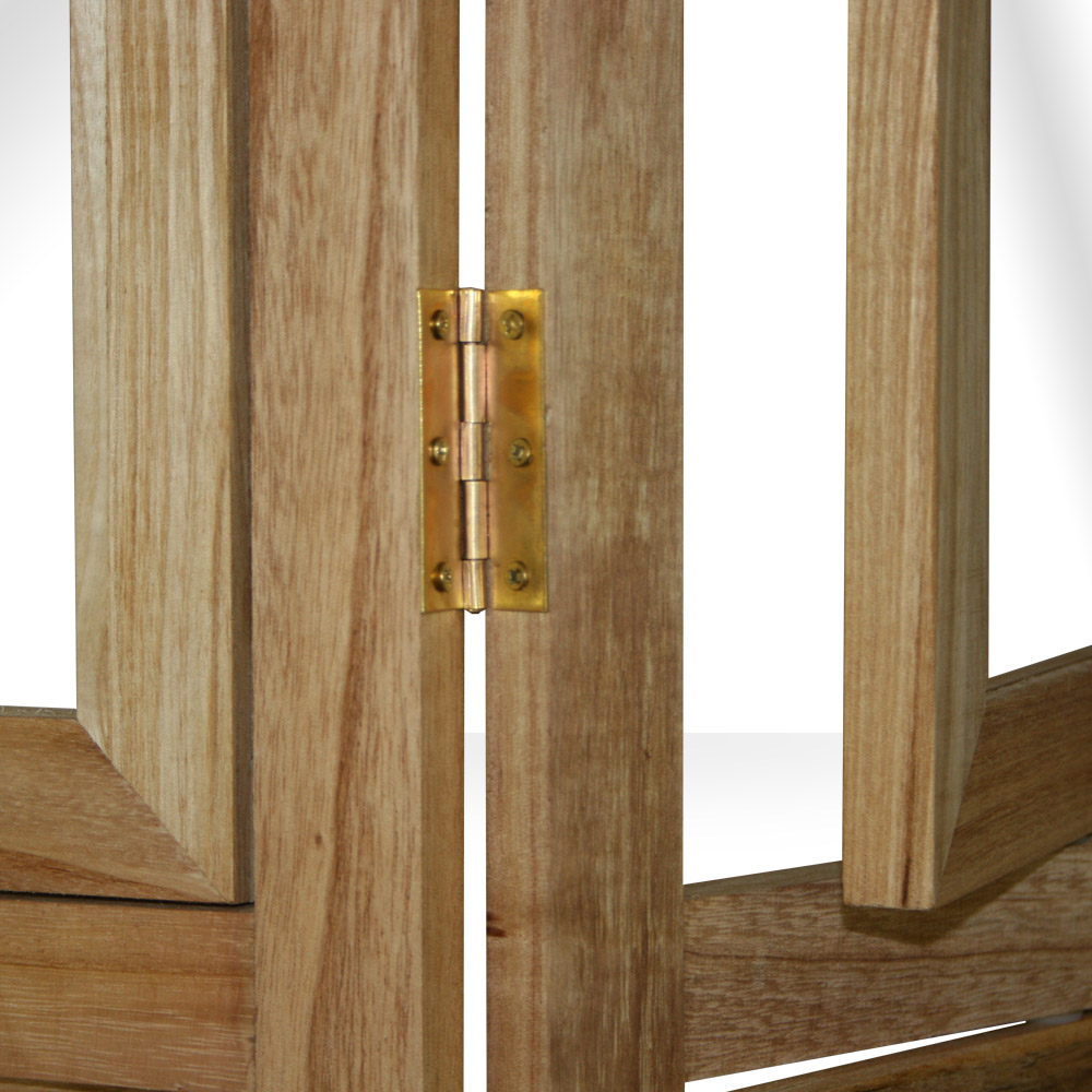 Paravent Pictures Photos Natural | 3-panel | Wood | Room Divider Partition Privacy Screen