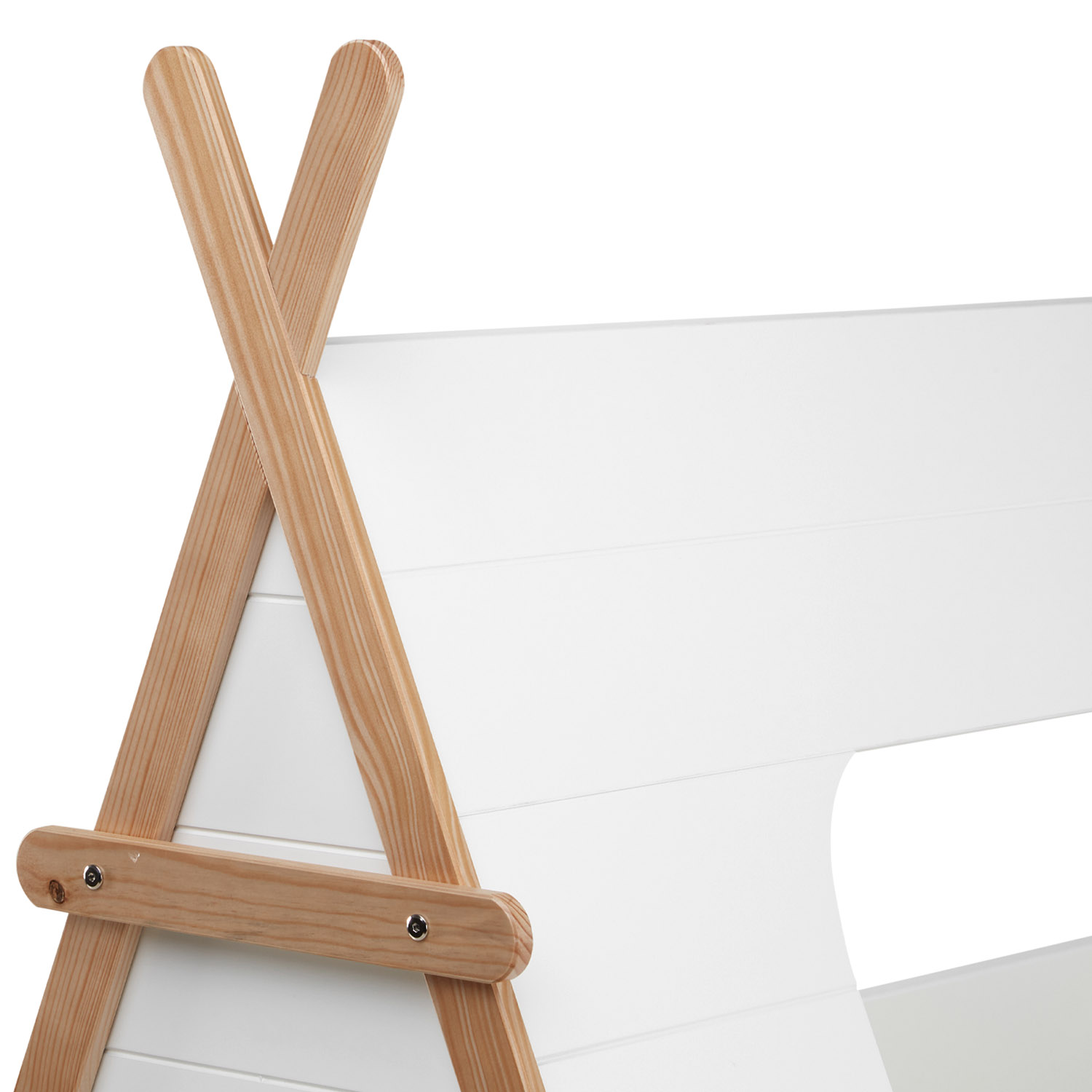 TIPI House Bed Play Bed Wooden Bed 90x200 cm Pine White Children Bed Drawer