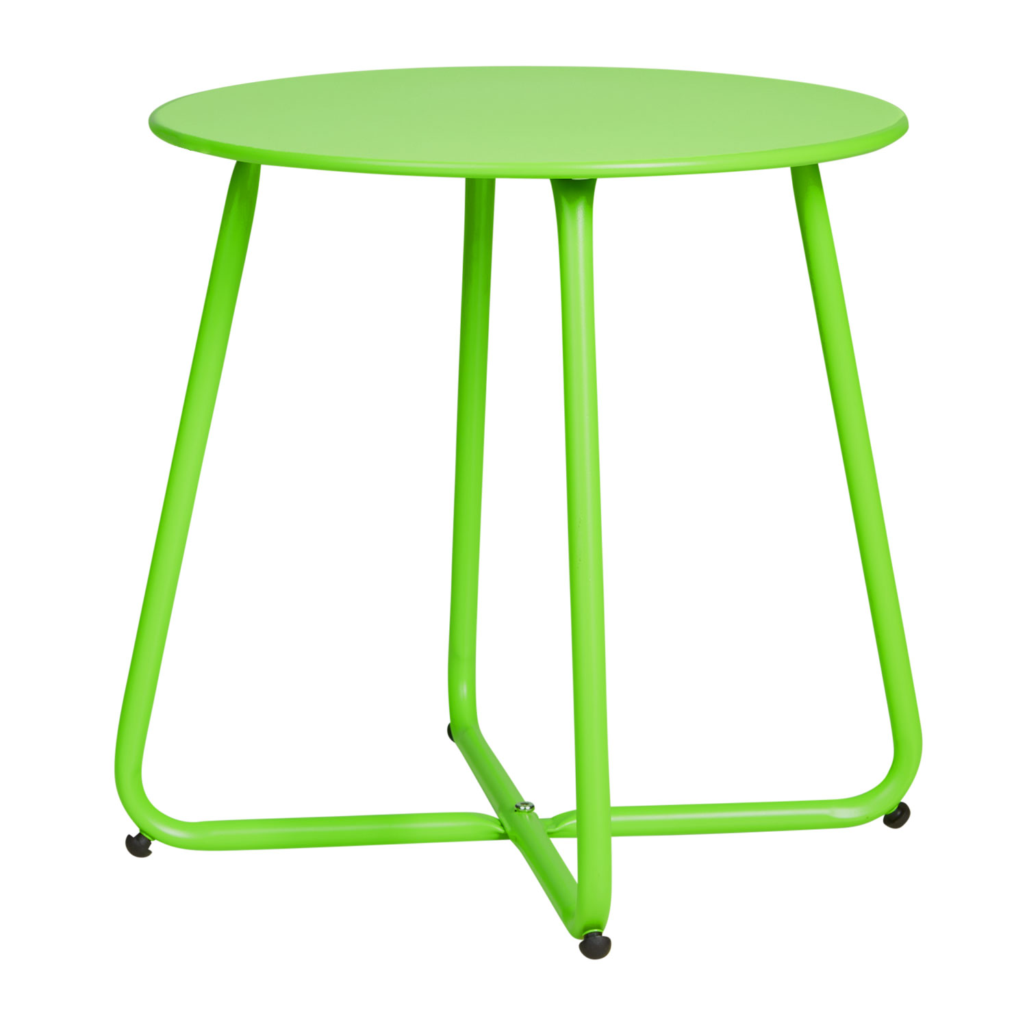 Beistelltisch Metall Rund Grün Indoor Outdoor
