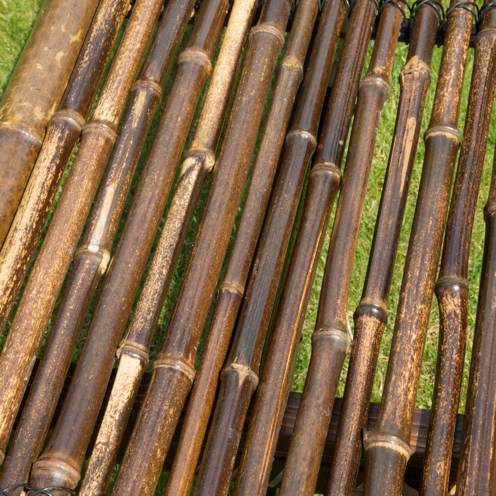 Garden Bench Bamboo Seater Outdoor Patio Nature