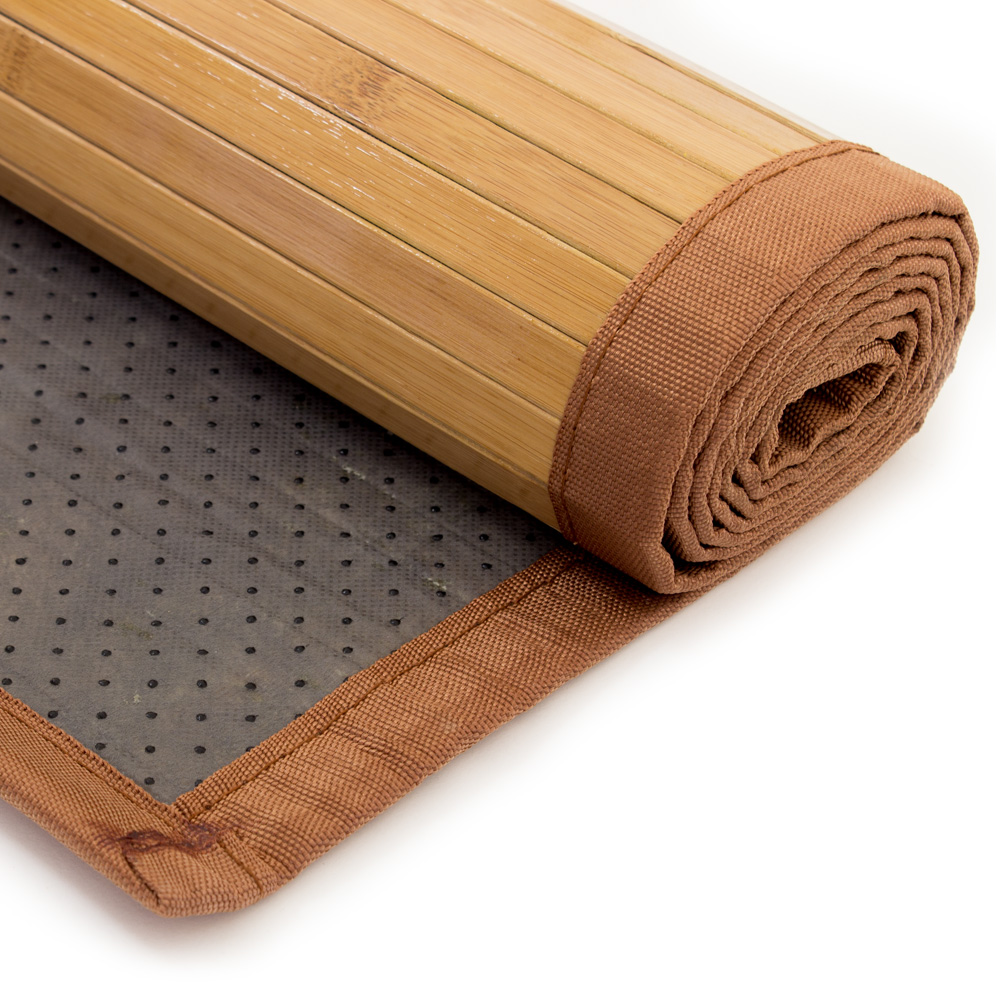 Bamboo carpet Rug 160 x 230 in brown
