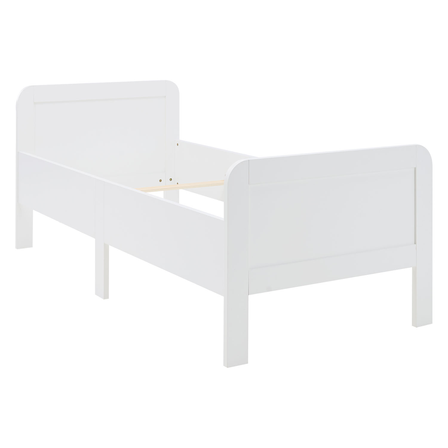 Comfort Bed 90x200 cm White | Senior Bed Height Adjustable | Single Bed | Wood | without Slatted Frame