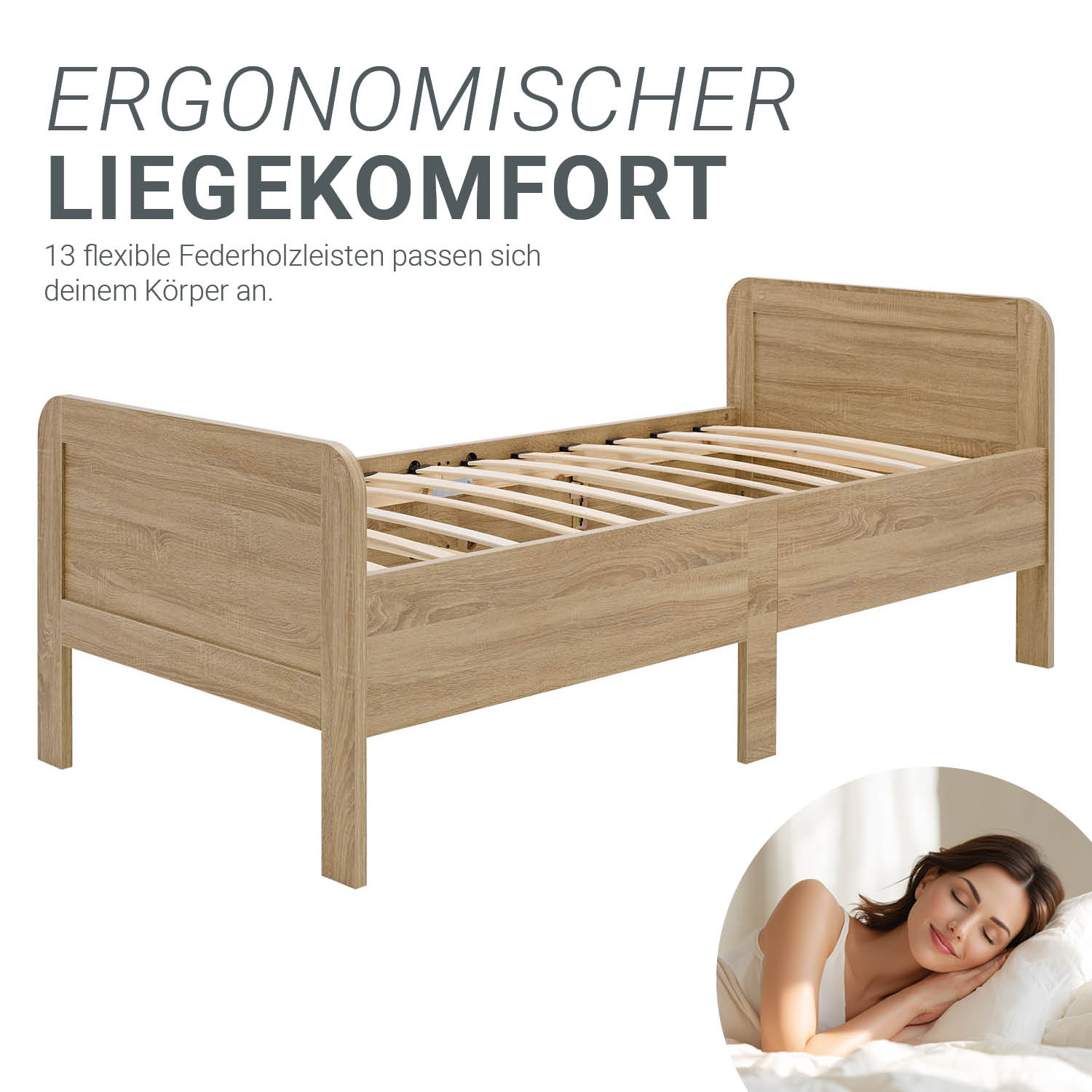 Bed Slats 100x200 cm Wood Slats for Bed Base Slats Slatted Mattress Base Slatted Frame