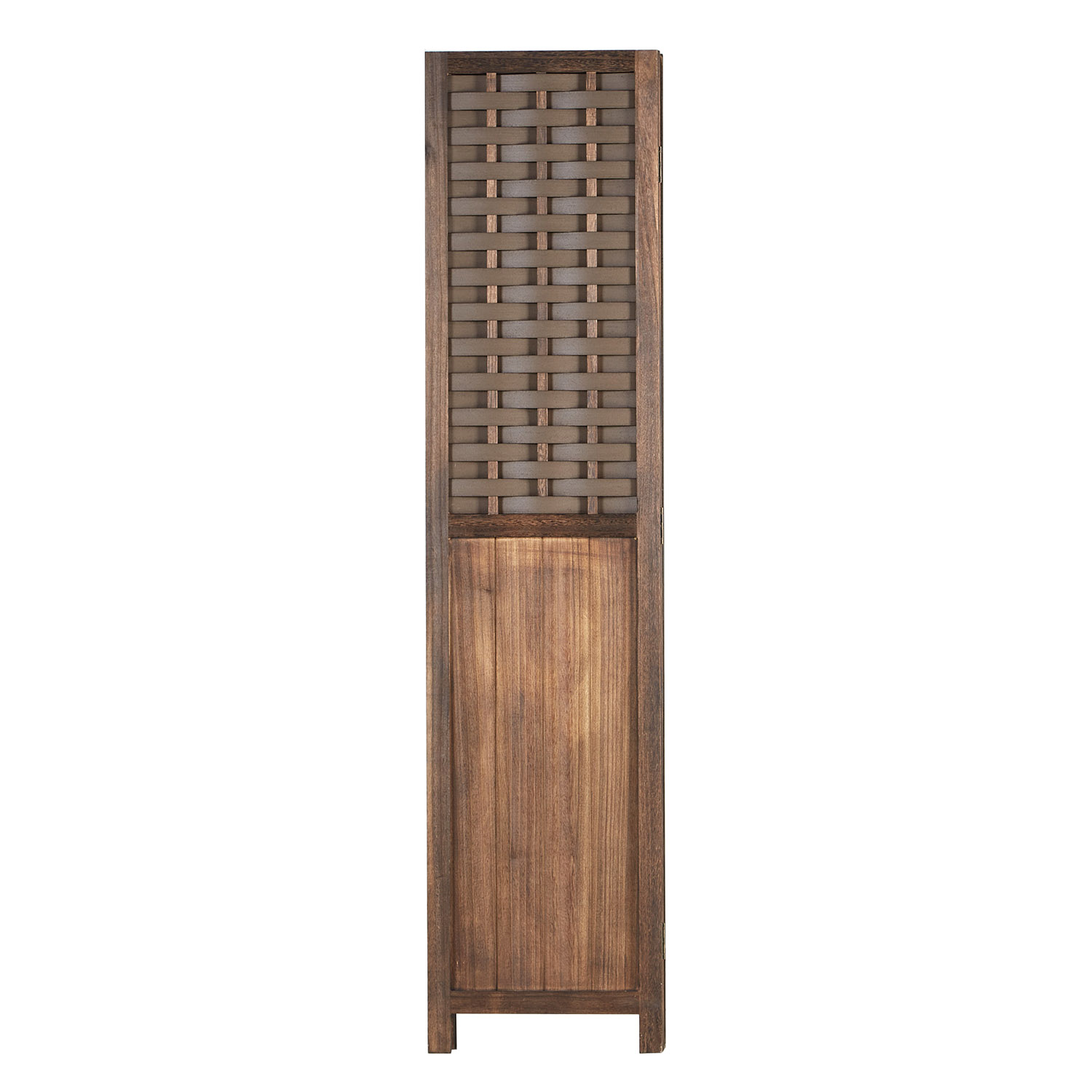 Paravent Brown Rattan-Style | 3-panel | Wood | Room Divider Partition Privacy Screen