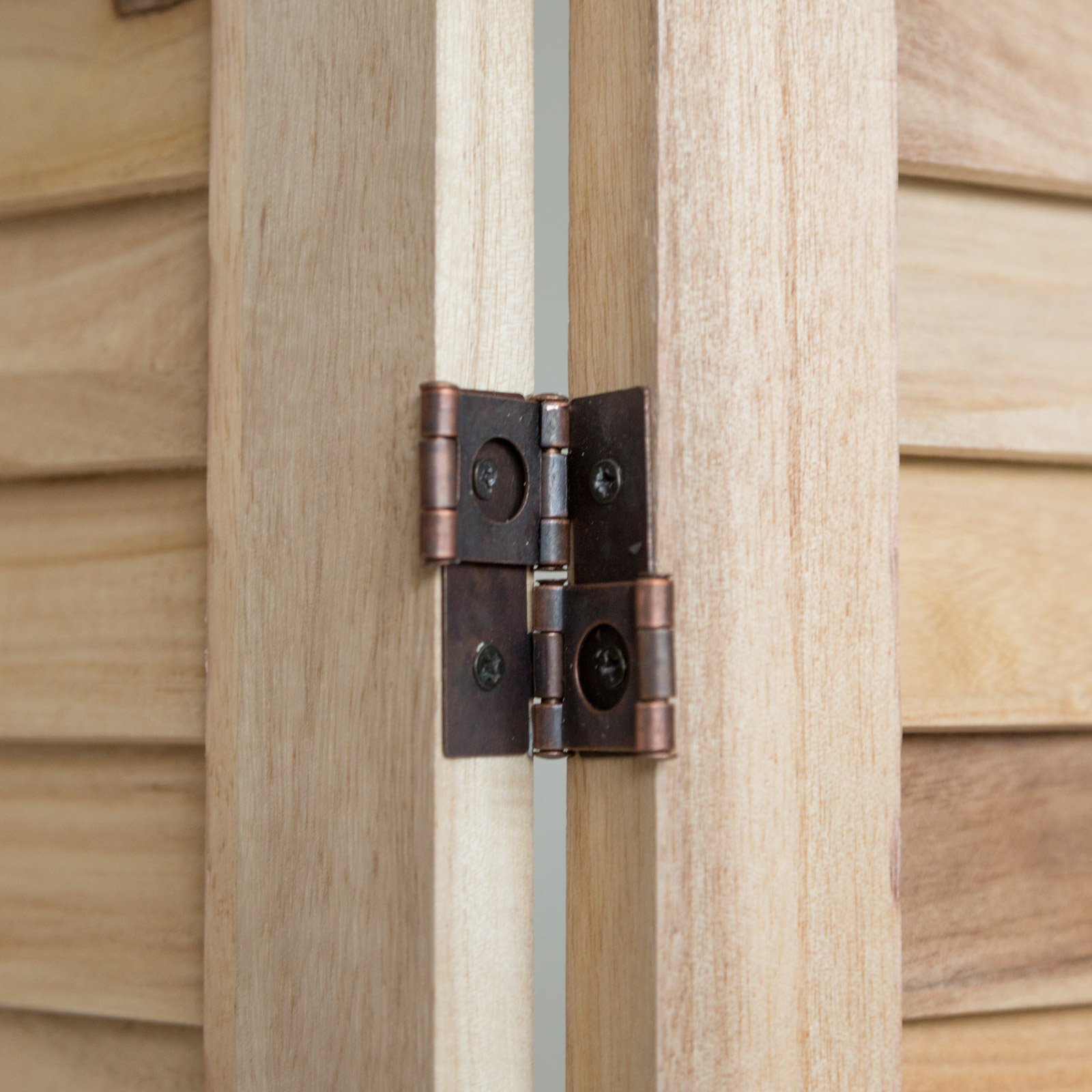 Paravent Raumteiler 4 fach Holz Trennwand spanische Wand Sichtschutz natur