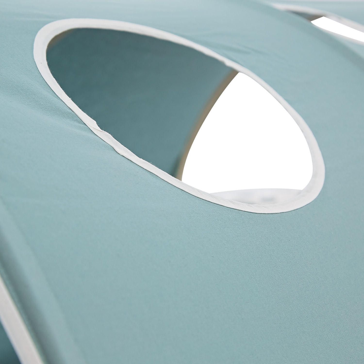 Loft Bed for Kids 90x200 cm White with Curtain in Mint Green | Slide | Tower | Tunnel | with Slatted Frame and Mattress